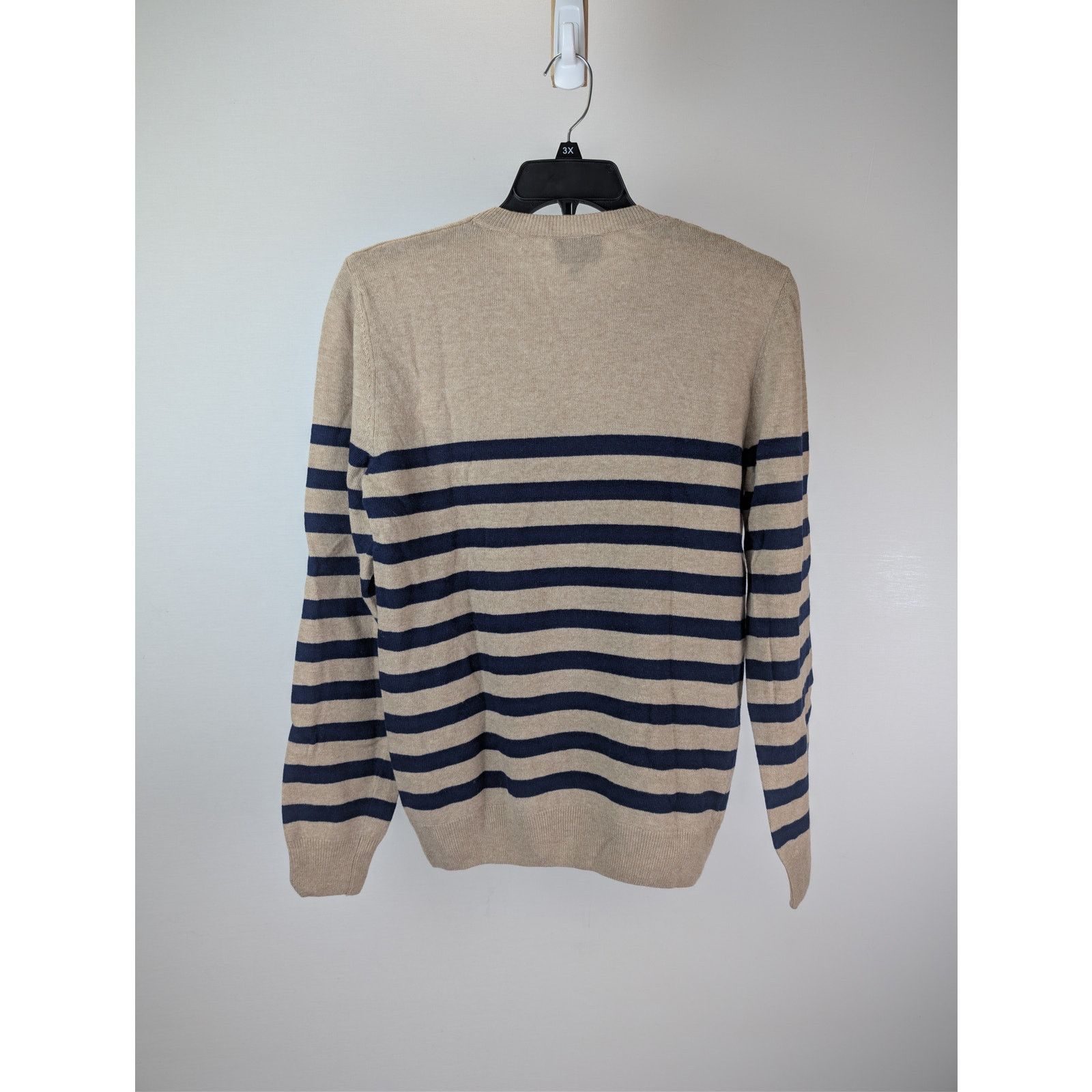 A.P.C. o1rshd1 CC20 Men's Ismael Stripe Crewneck Sweater in Beige Size US M / EU 48-50 / 2 - 9 Thumbnail
