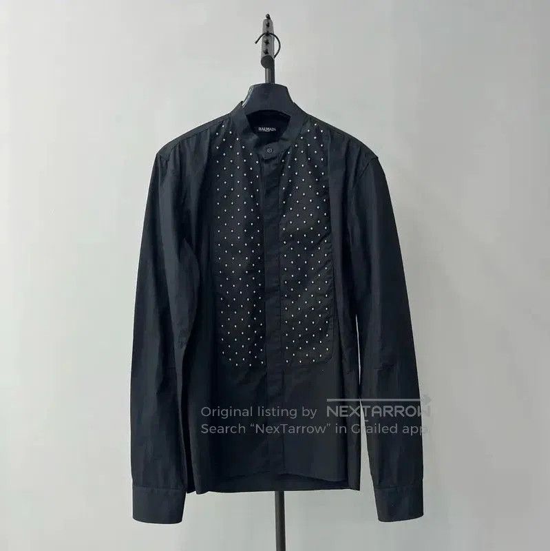 Balmain Balmain Black Cotton Long Sleeve Shirt for Men . Size US XS / EU 42 / 0 - 1 Thumbnail