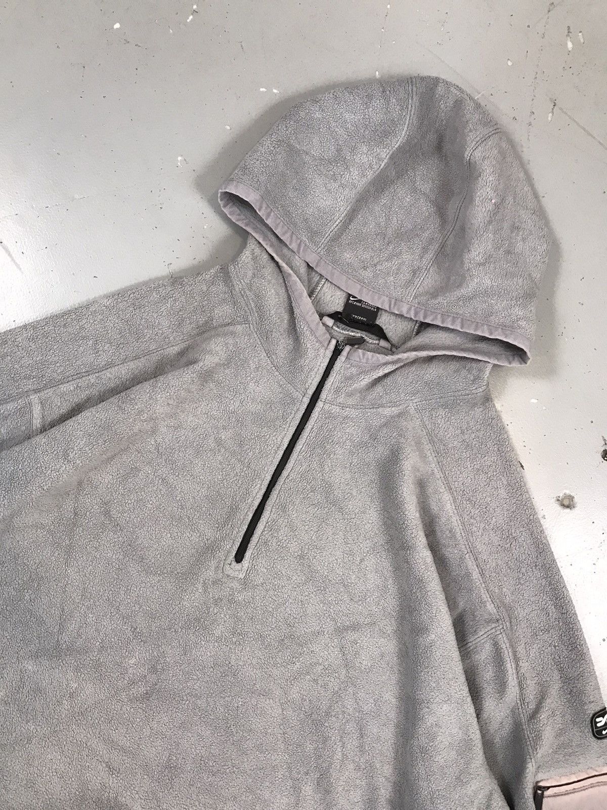 Nike × Vintage Vintage Nike baggy quarter zipper fleece hoodie Size US XL / EU 56 / 4 - 5 Thumbnail