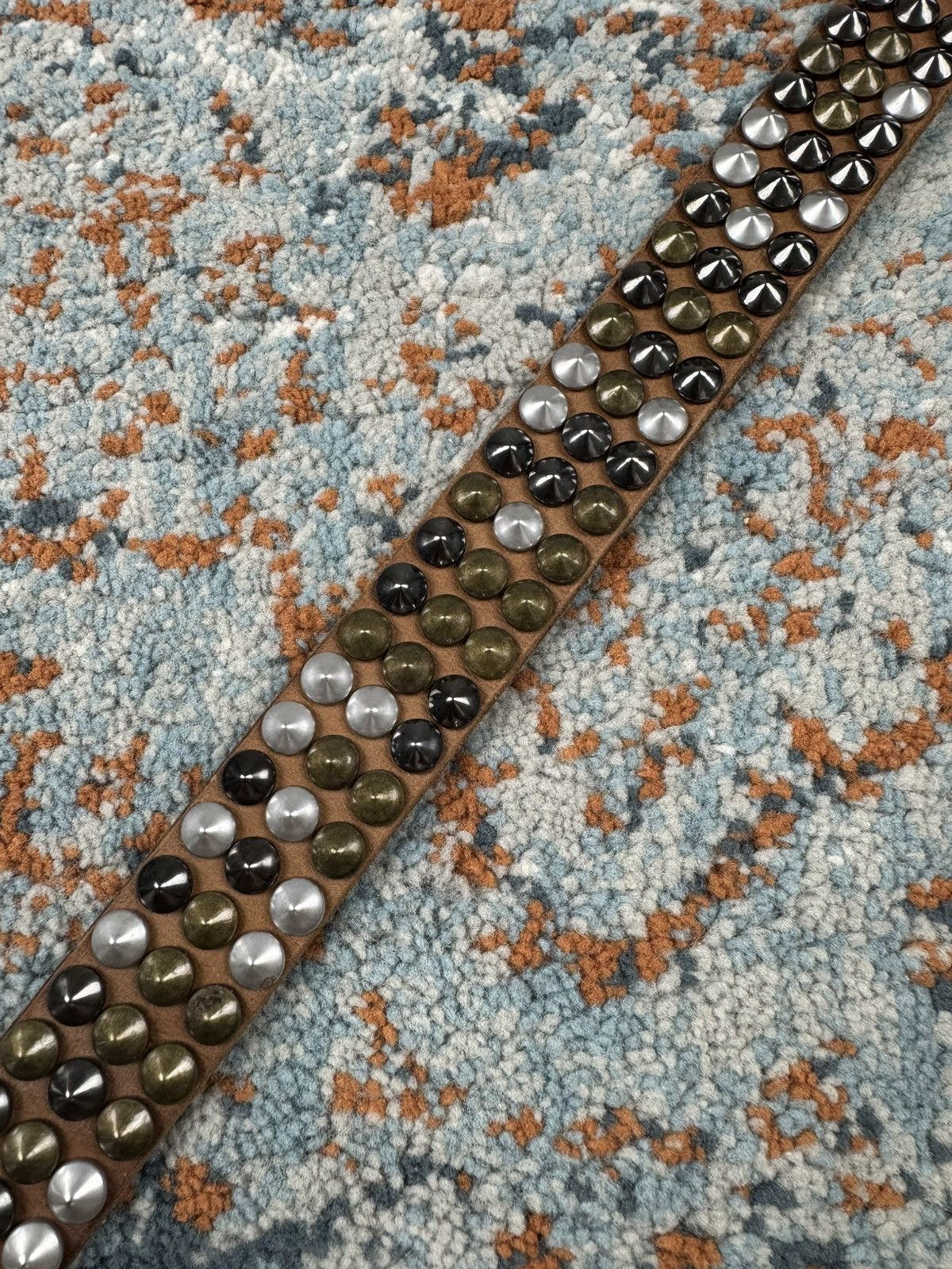 LIEBESKIND BERLIN Vintage Y2K Liebeskind real leather rivets studded belt Size ONE SIZE - 6 Thumbnail