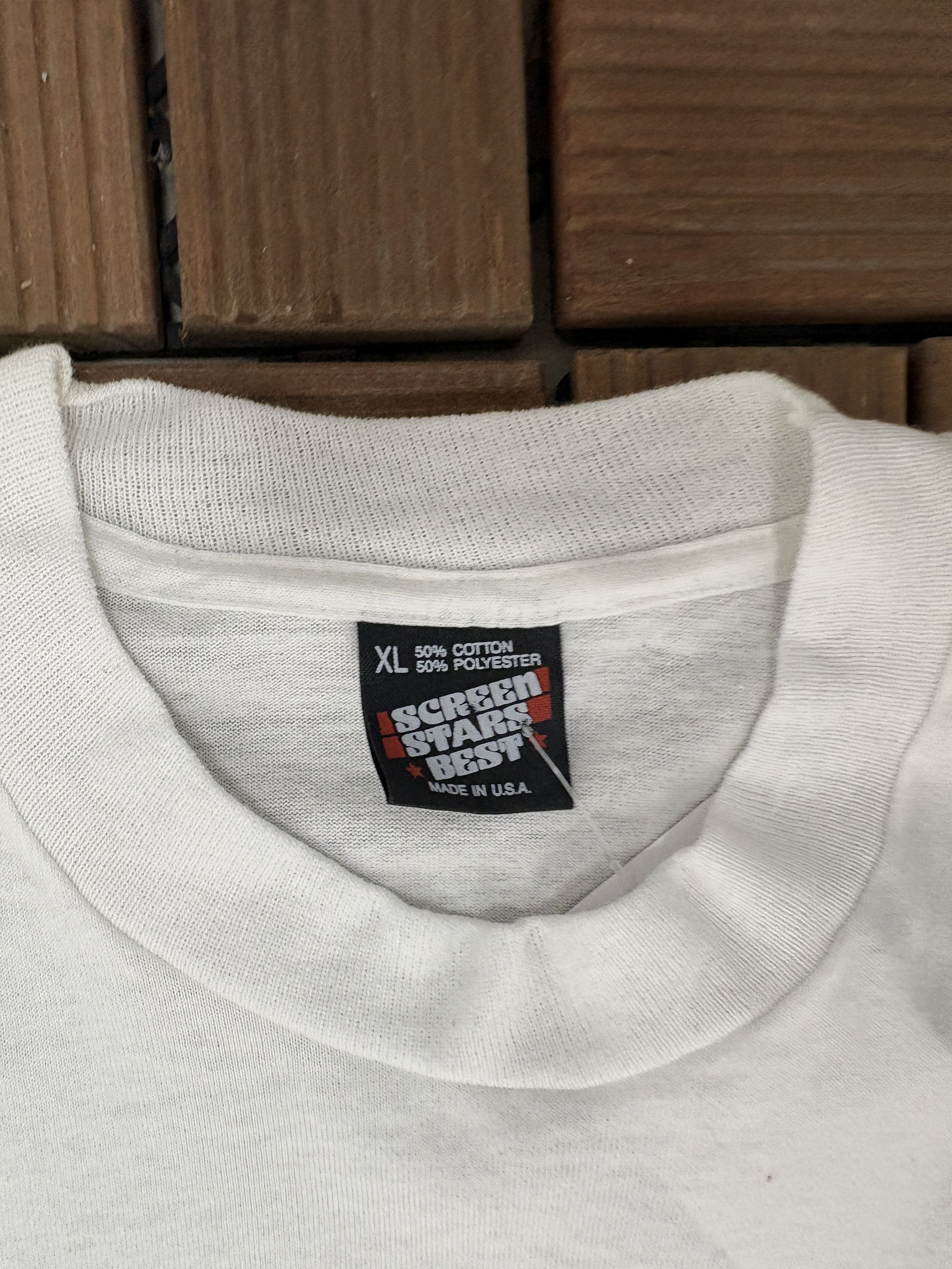 Vintage United States of America Big Print Vintage White T-Shirt Tee Size US XL / EU 56 / 4 - 5 Thumbnail