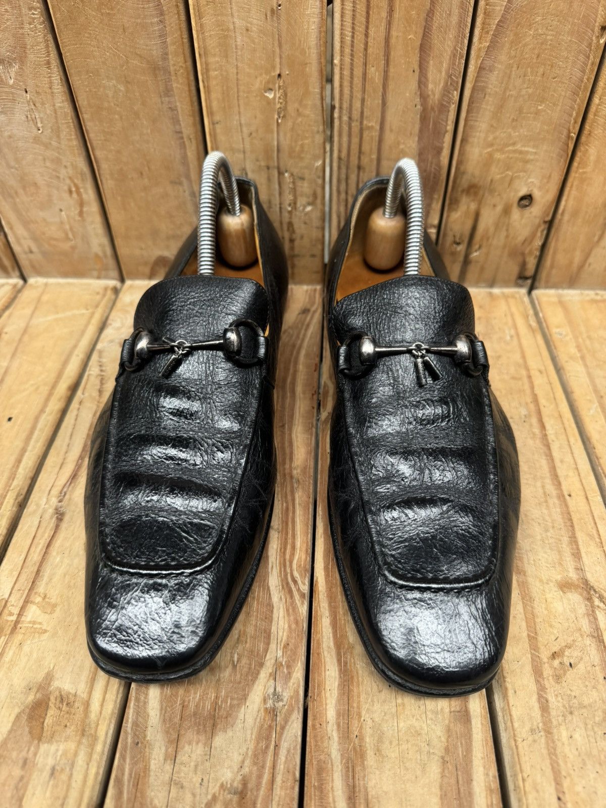 Gucci Gucci Black Men’s Leather Loafers UK 6 EJ Size US 6.5 / EU 39-40 - 3 Thumbnail