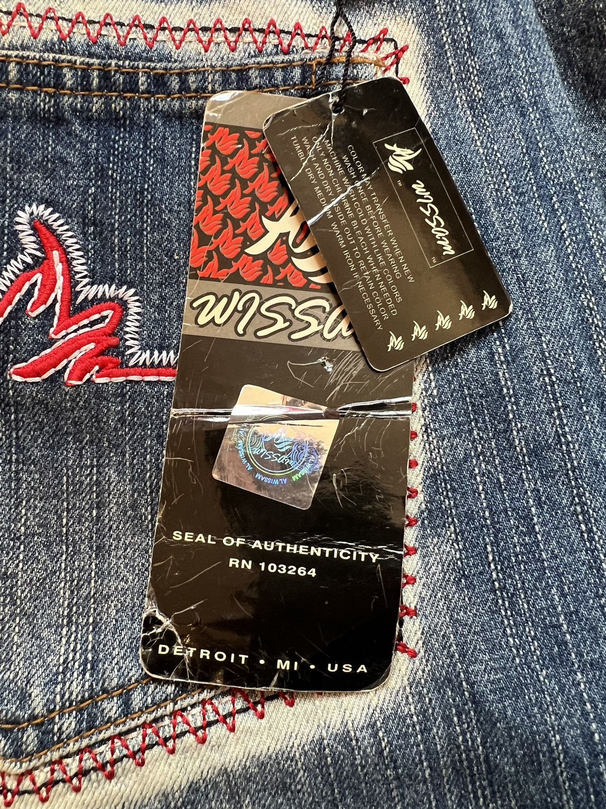 Al Wissam × Vintage AL WISSAM DENIM JEANS DEADSTOCK! Size US 38 / EU 54 - 4 Thumbnail
