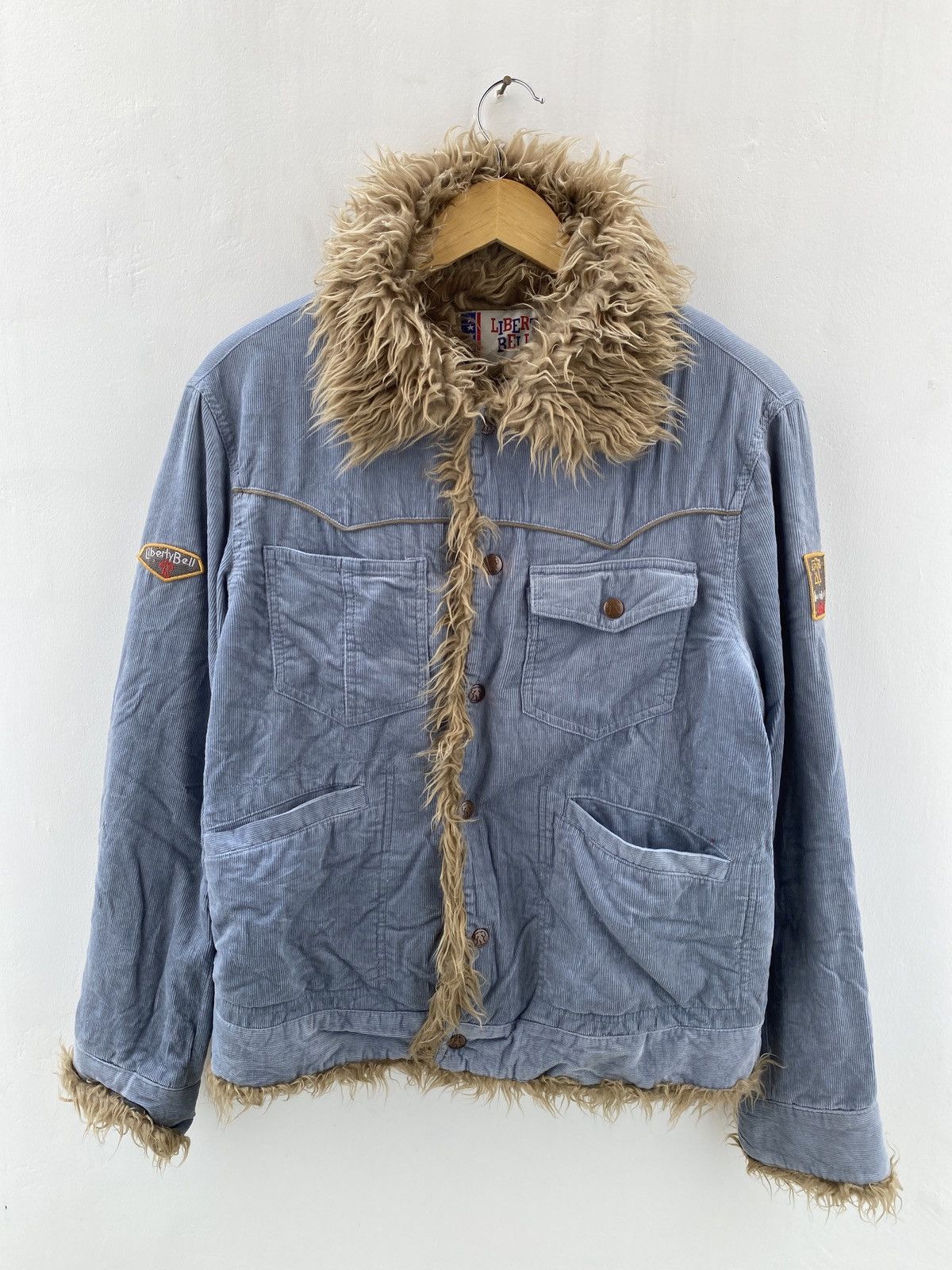 Le Grande Bleu (L.G.B.) Faux Fur Liberty Bell Lgb kmrii style Jacket Size US L / EU 52-54 / 3 - 2 Thumbnail