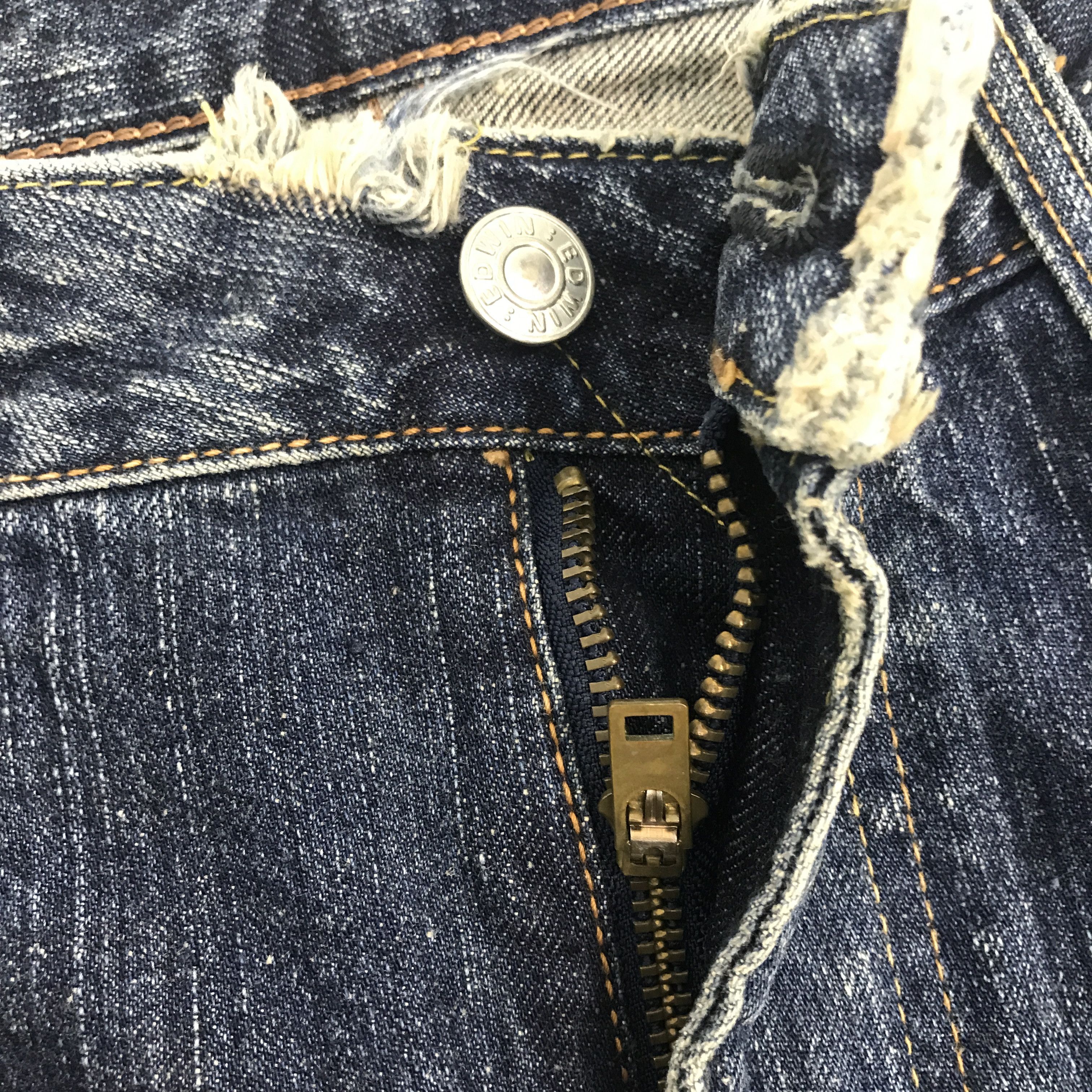 Edwin × Vintage Flare Edwin Japan distressed bootcut Denim pants Size US 34 / EU 50 - 12 Thumbnail