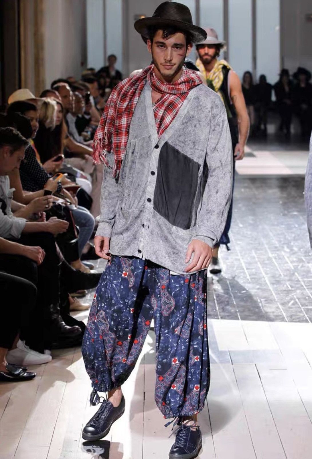 Yohji Yamamoto Yohji Yamamoto 13ss Red Plaid Fringe Scarf K4 Size ONE SIZE - 4 Thumbnail