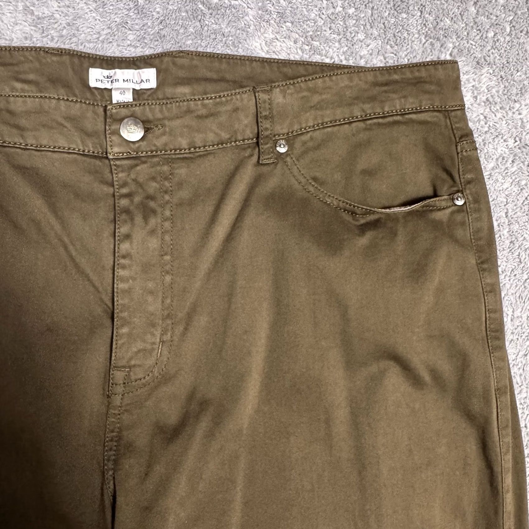 Peter Millar Peter Millar Pants Mens 40x34 Chino 5-Pocket Ultimate Sateen Regular Rise Mid Breathable Soft Brown Size US 40 / EU 56 - 4 Thumbnail