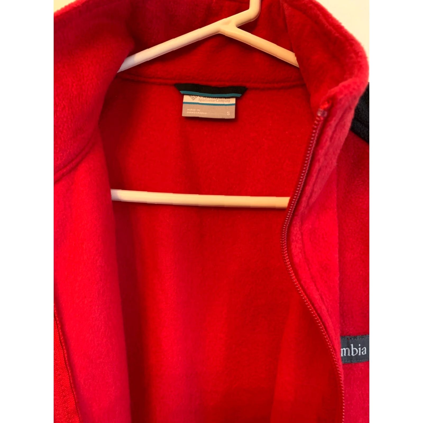 Vintage Columbia Men's Small Red Gray Fleece Zip Up Vest New NWT Outerwear Size US S / EU 44-46 / 1 - 6 Thumbnail