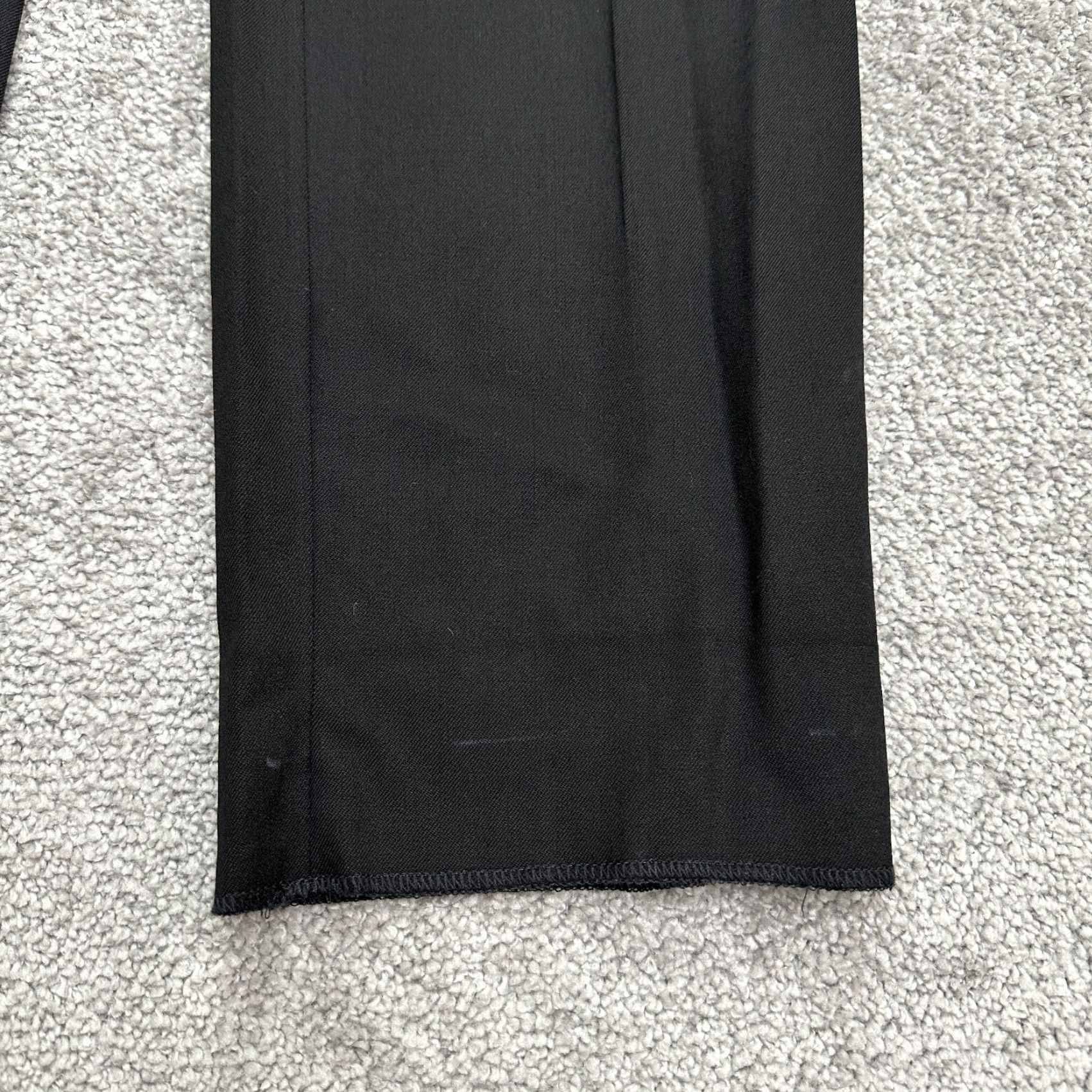 Vintage Bernard Zins Wool Pants Women 30x31 Black Straight Leg High Rise Size 30" / US 8 / IT 44 - 7 Thumbnail