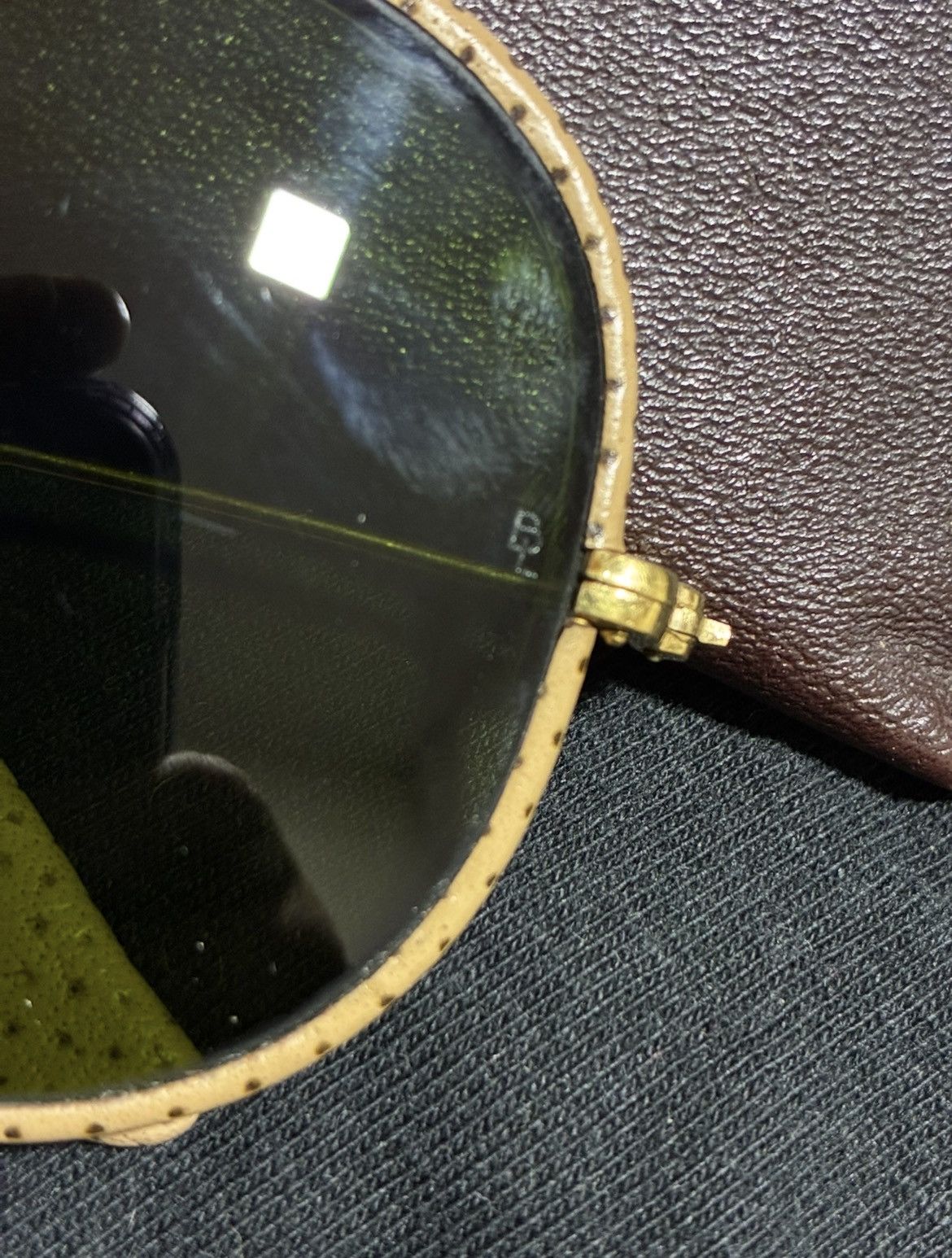 Bausch & Lomb × RayBan Vintage B&L Ray-Ban USA Leathers Aviator 58[]14 Size ONE SIZE - 5 Thumbnail