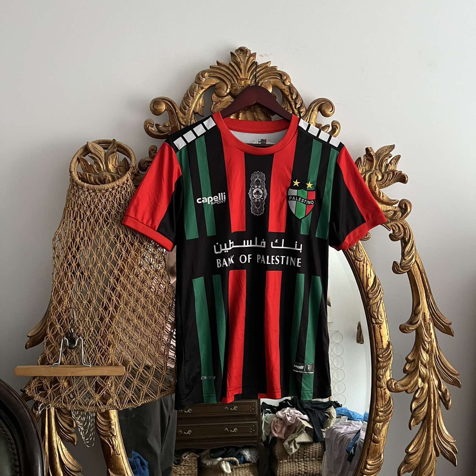 Palestino capelli soccer jersey Sz S bank of Palestine