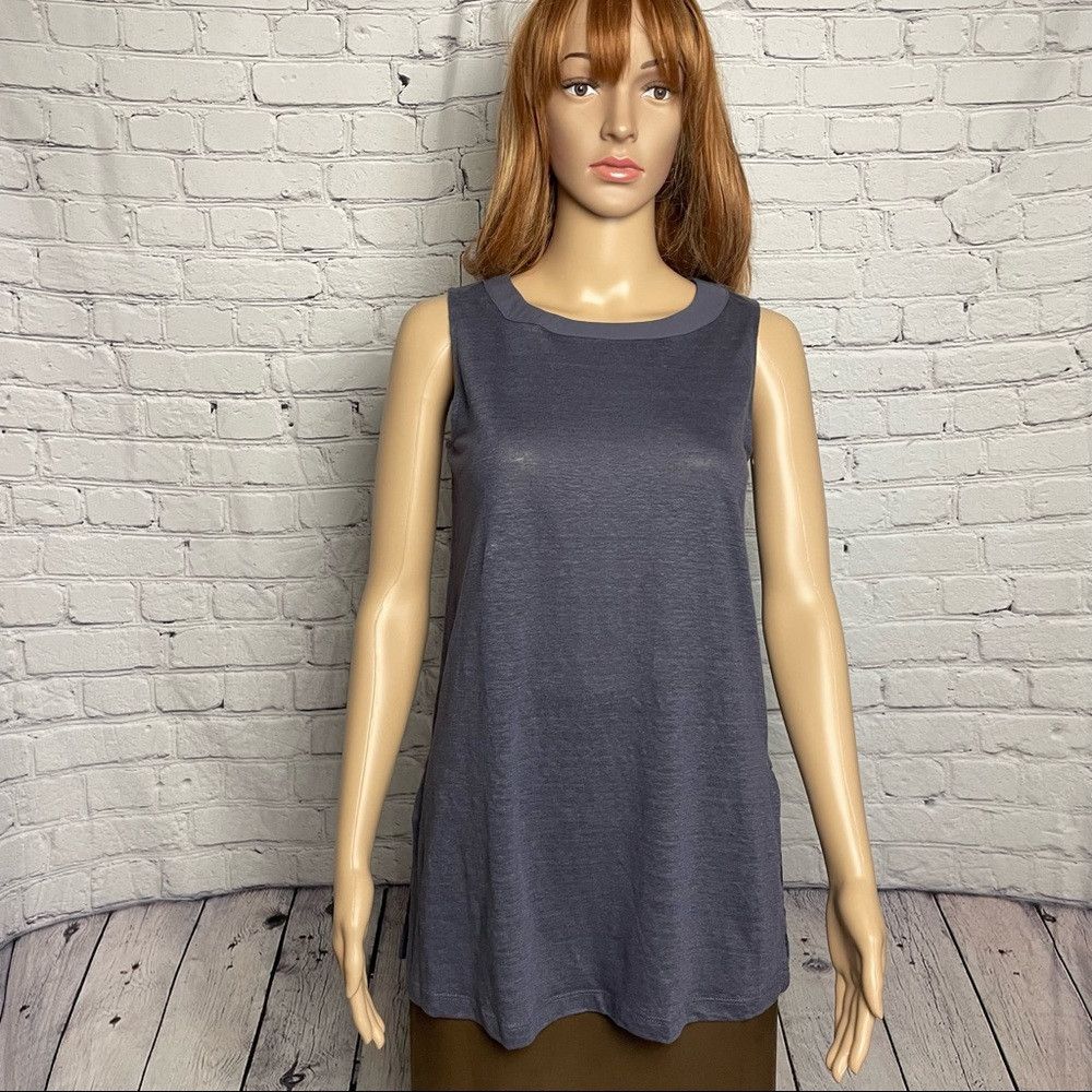 Other New Catherine Malandrino Linen Sleeveless Grey Top Size XS Size XS / US 0-2 / IT 36-38 - 1 Thumbnail