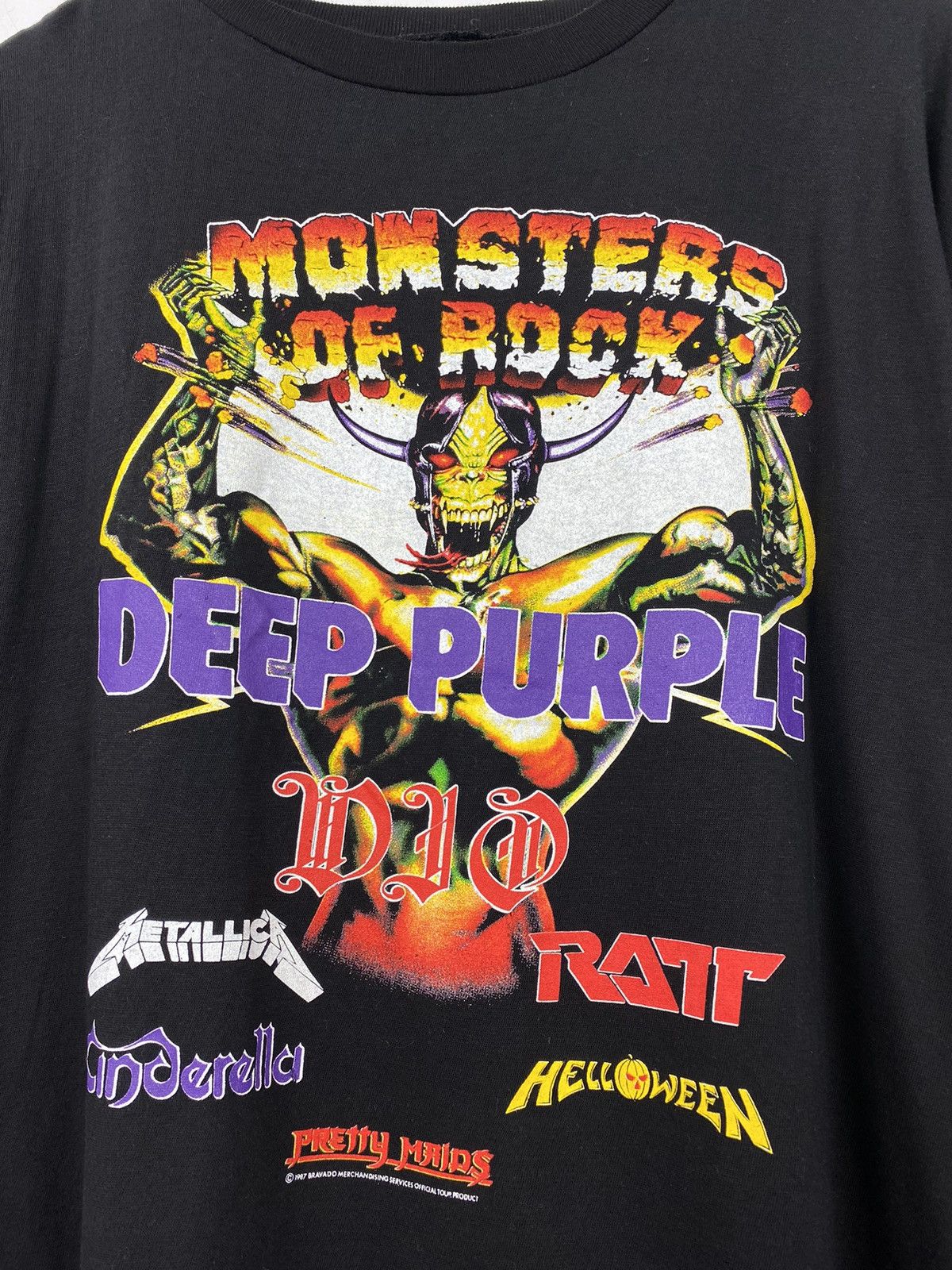Band Tees Vintage Monsters of Rock Deep Purple 1987 Shirt DIO Ozzy Size US L / EU 52-54 / 3 - 2 Thumbnail