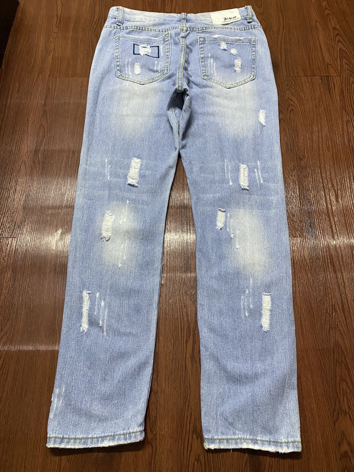 Japanese Brand Vintage Japanese Brands Distressed Patched Jeans Size US 34 / EU 50 - 2 Thumbnail