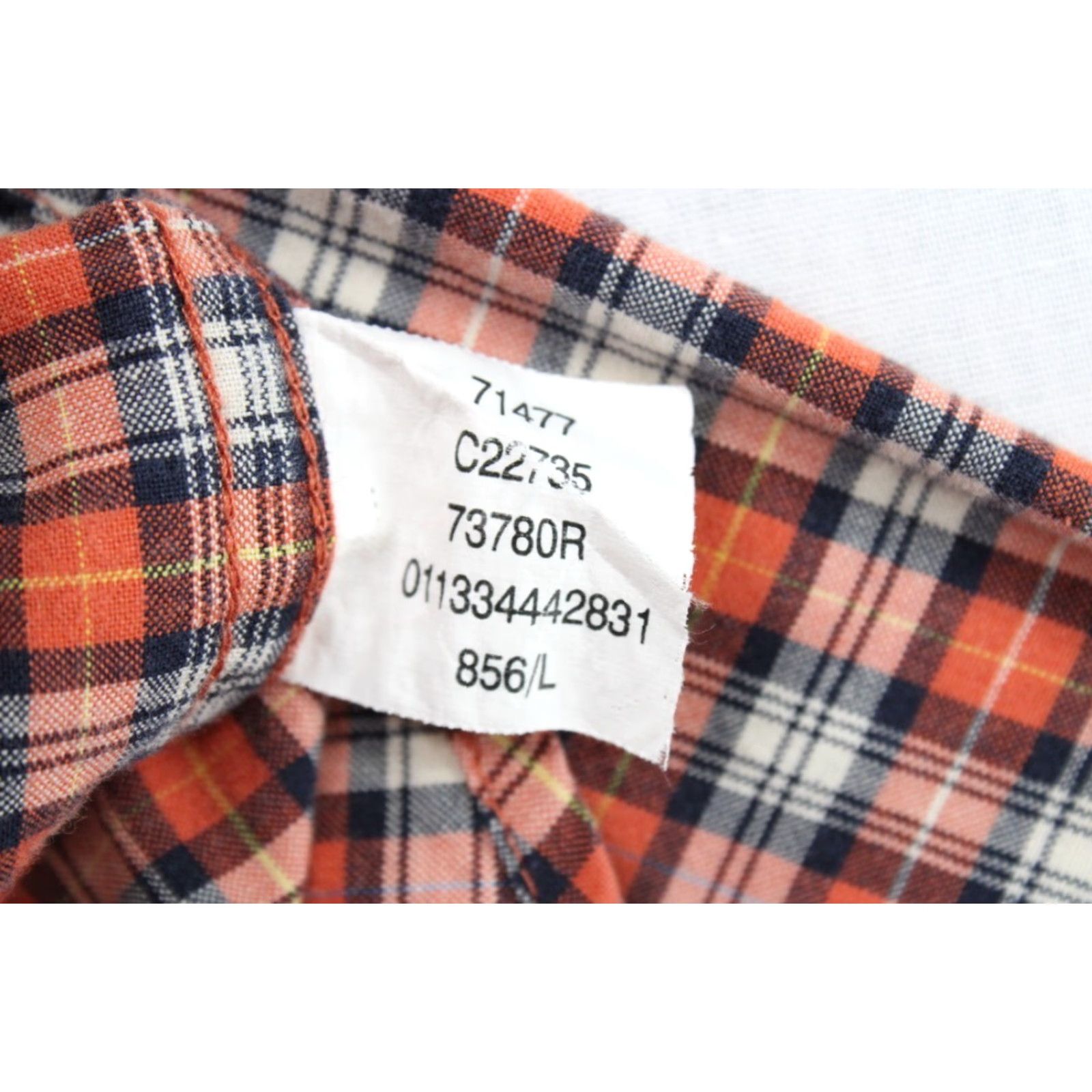Chaps Chaps Long Sleeve Shirt Men's Large Orange Plaid Cotton Button Down Casual Shirt Size US L / EU 52-54 / 3 - 6 Thumbnail
