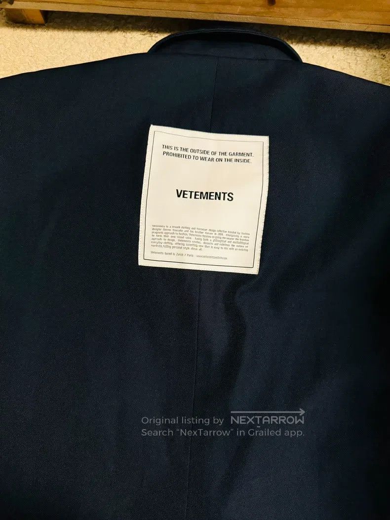 Vetements Vetements Deep blue silhouette back patch jacket Size US XS / EU 42 / 0 - 6 Thumbnail