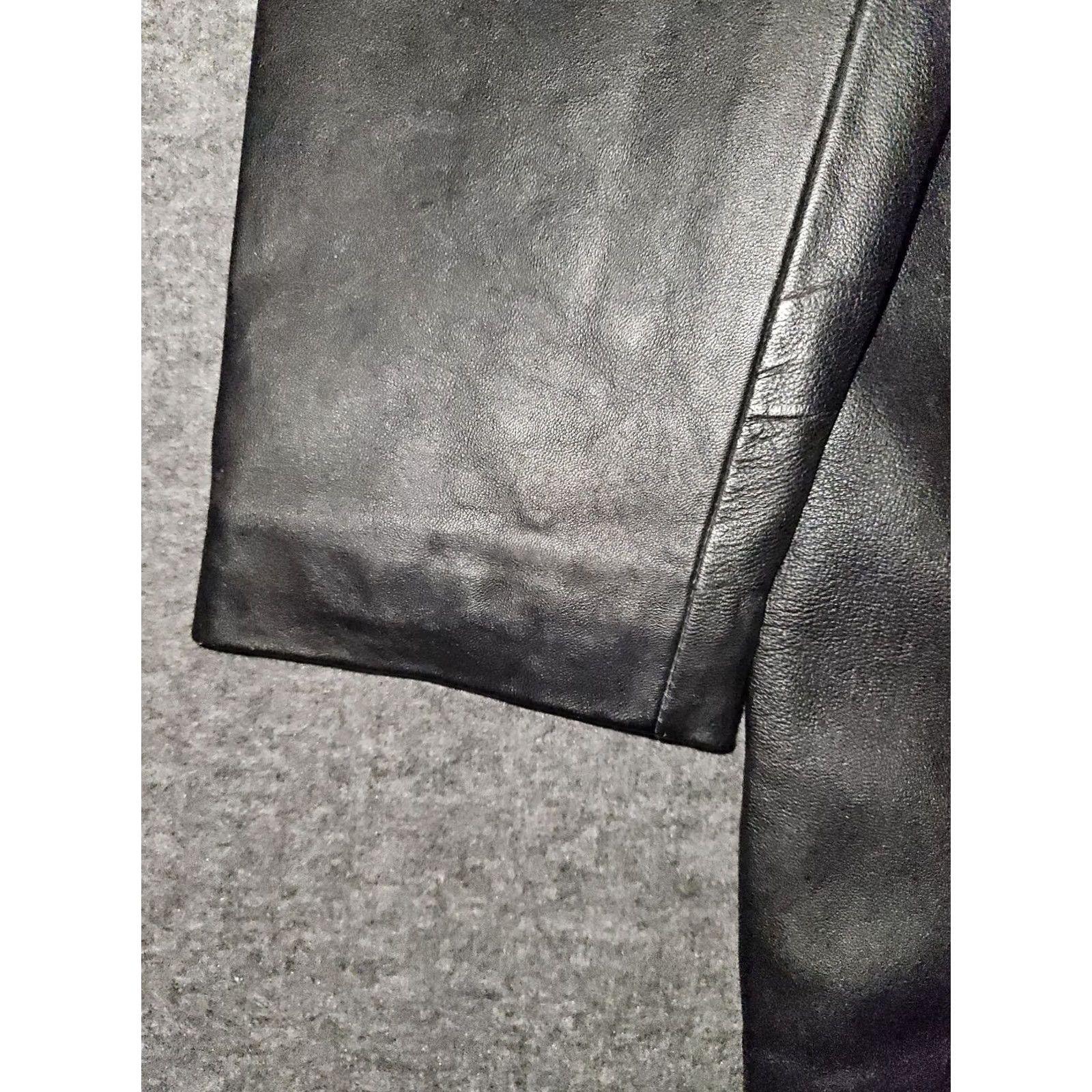 Vintage Centigrade Leather Jacket Women's M Black Shoulder Pads Pockets City Preppy Size M / US 6-8 / IT 42-44 - 5 Thumbnail