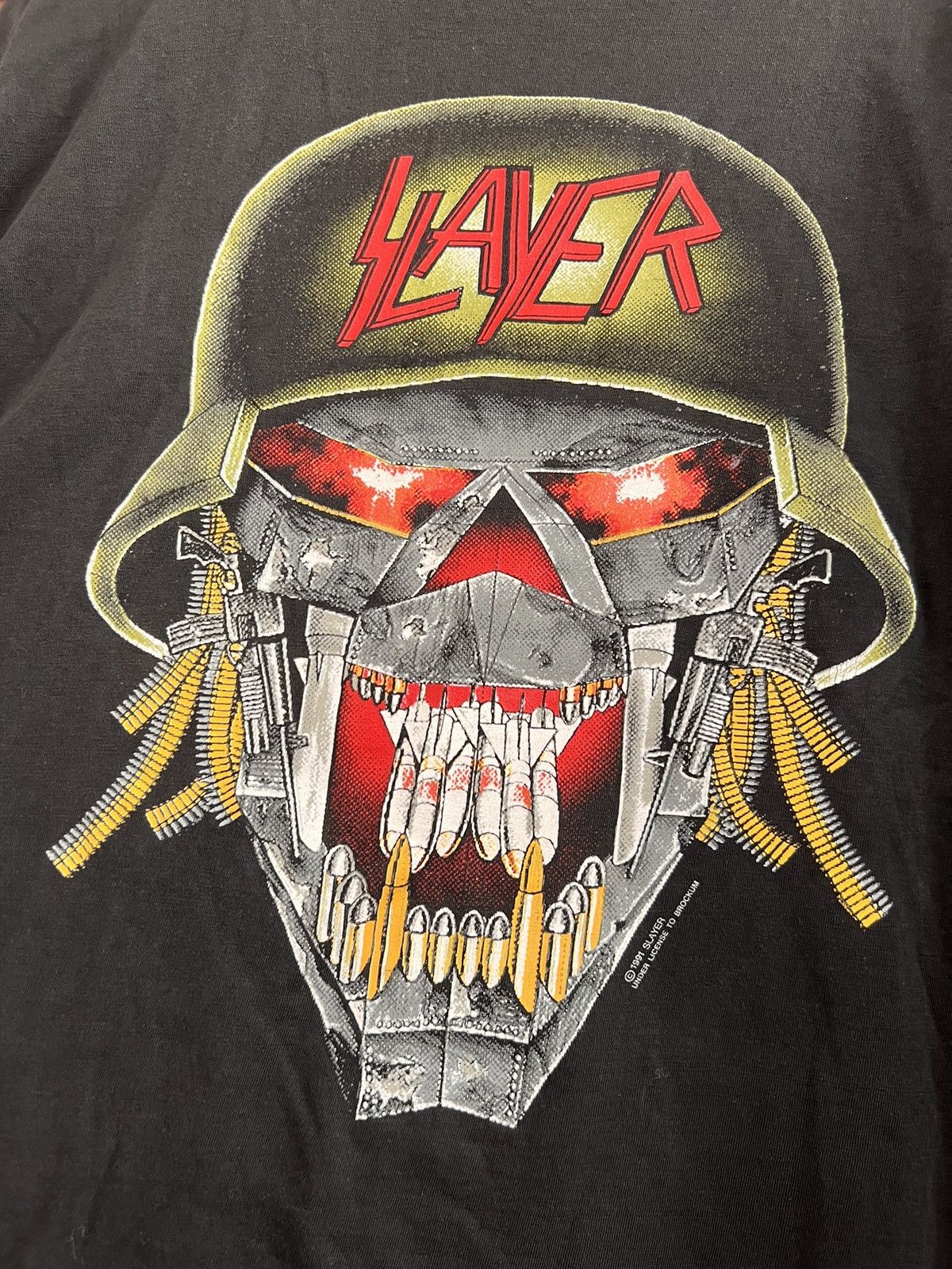 Band Tees Rare Vintage 90s Slayer Clash Of Titan Thrash Metal Band Tee Size US XL / EU 56 / 4 - 4 Thumbnail