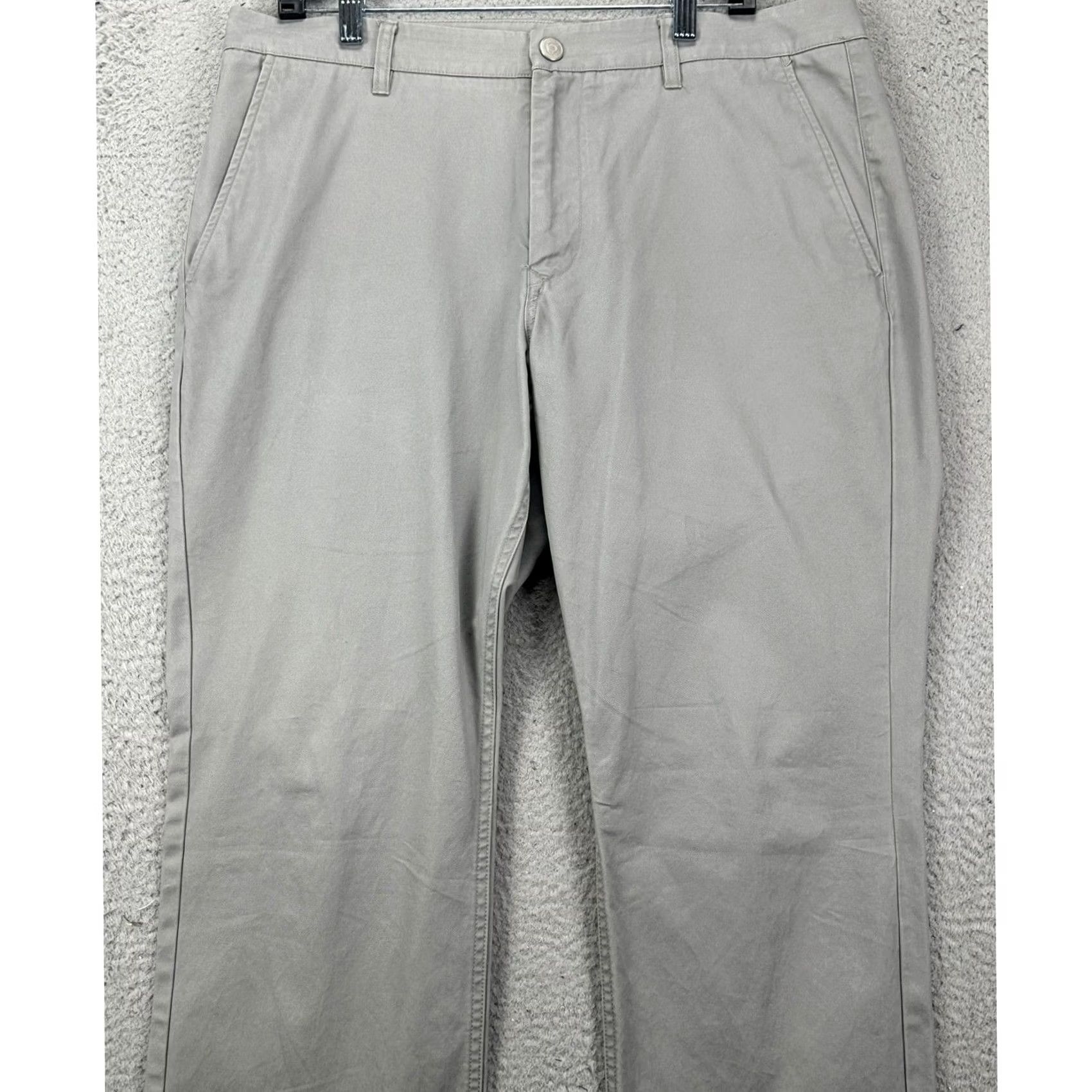 Bonobos Bonobos Chinos Pants Mens 36x32 Gray Straight Fit Pocket Cotton EUC Size US 36 / EU 52 - 3 Thumbnail