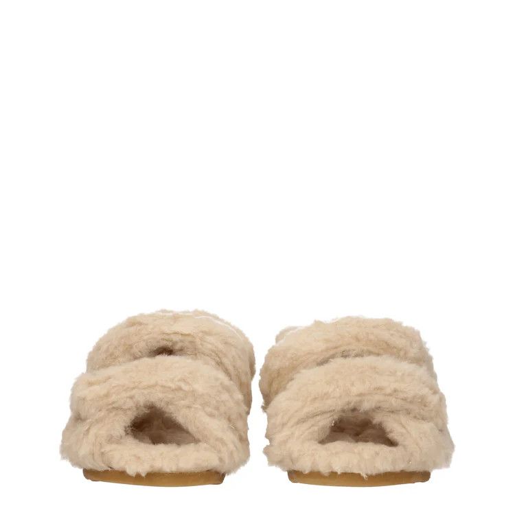 Max Mara ob1o1e1124 Fur Sandals in Beige Size US 11 / IT 41 - 3 Thumbnail