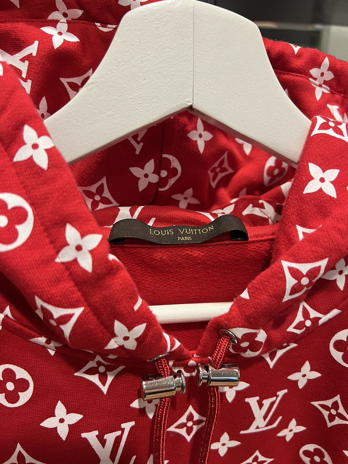 Louis Vuitton × Supreme Supreme Louis Vuitton Box Logo Hoodie Red Size US XXL / EU 58 / 5 - 5 Thumbnail