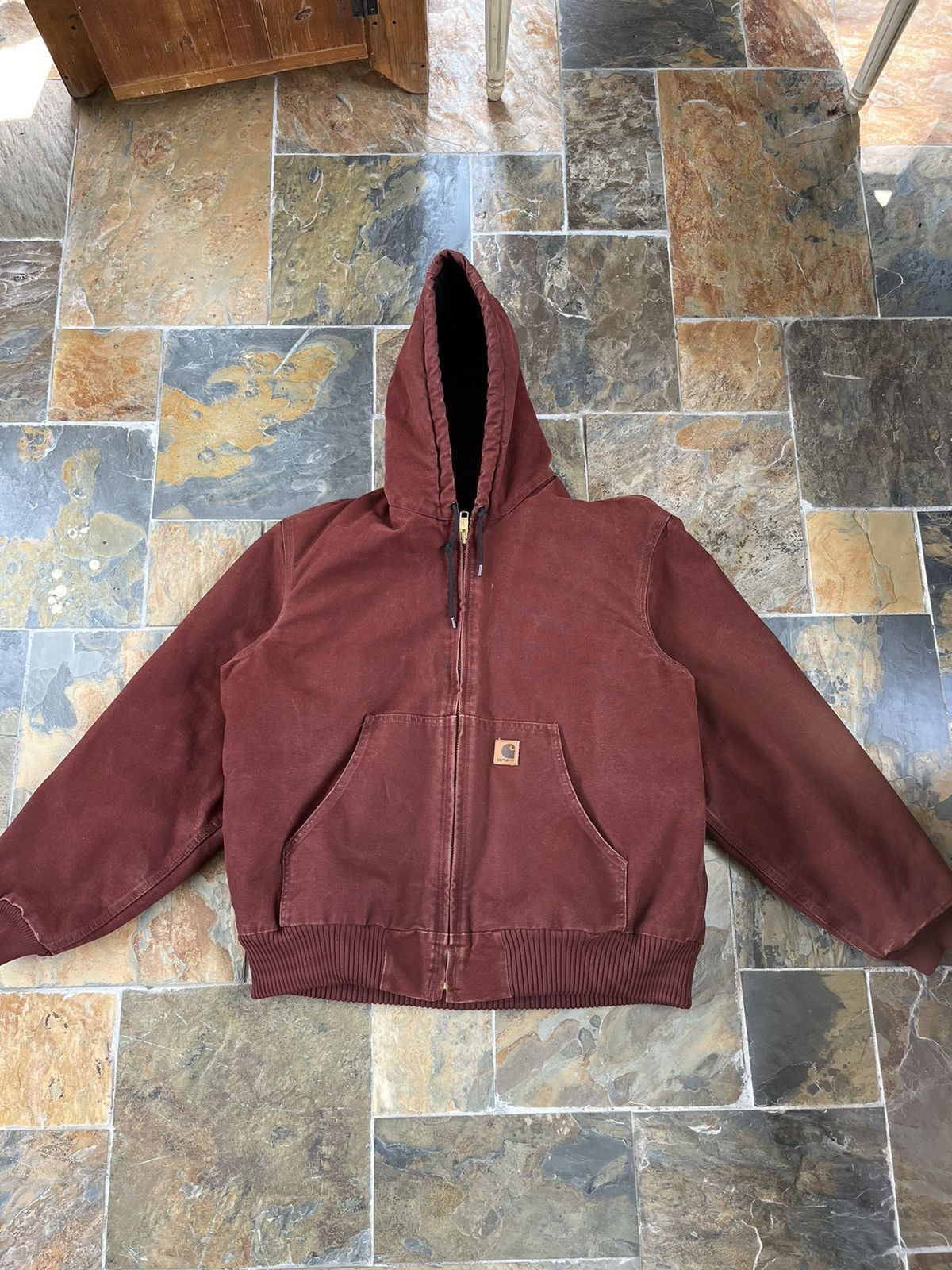 Vintage Vintage Burgundy Carhartt Jacket Grailed