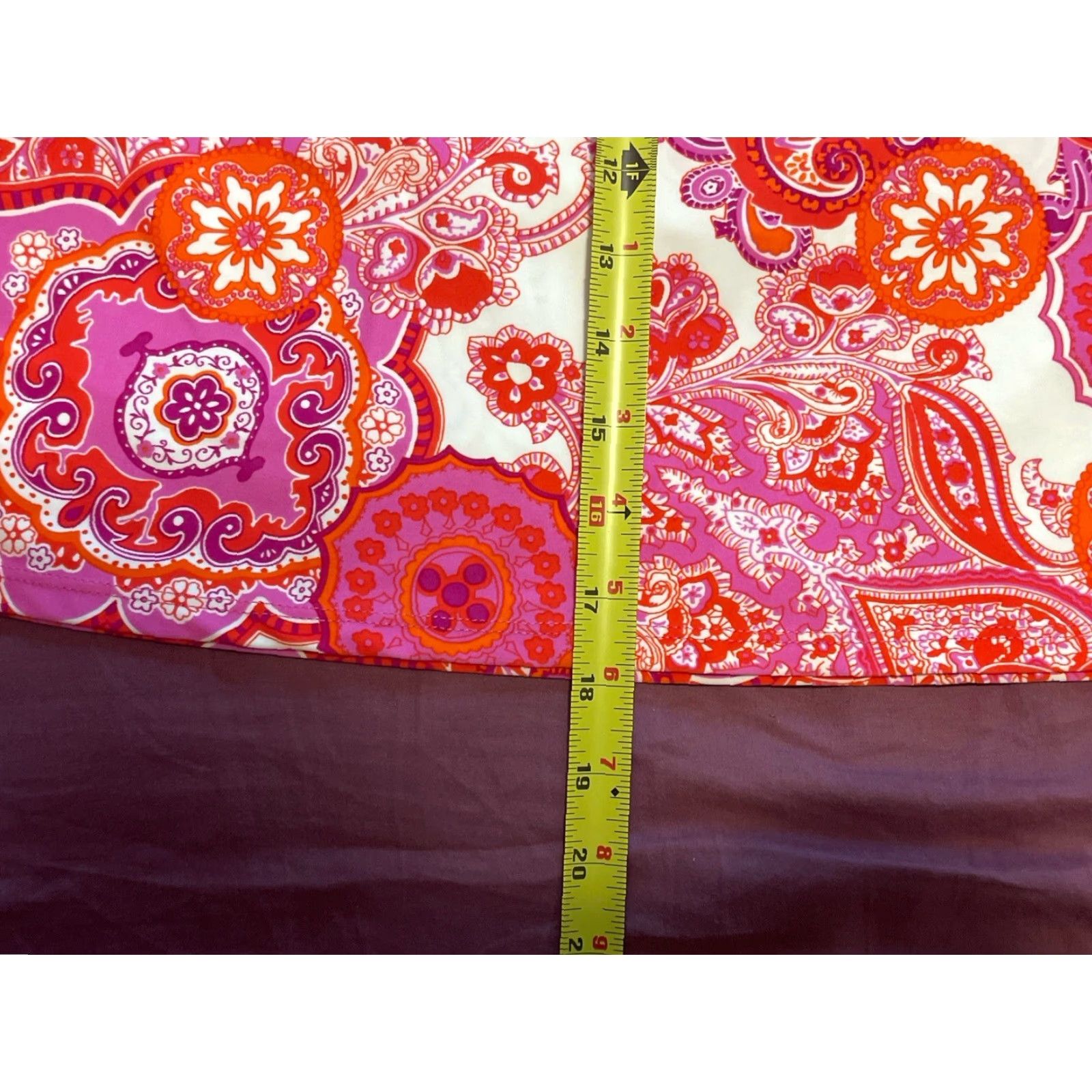 Pinko JUDE CONNALLY Skirt Size XL A-Line Short Multicolor Pink Geometric Paisley Print Womens Size 40" / US 18 - 2 Thumbnail
