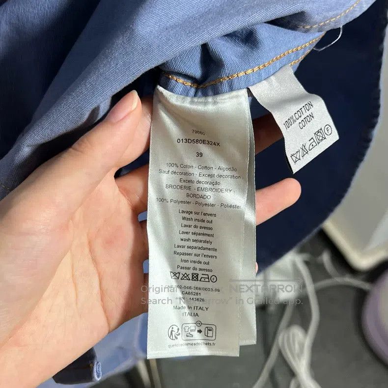 Dior Dior Size39 Graffiti denim shirt jacket Size US XXS / EU 40 - 4 Thumbnail