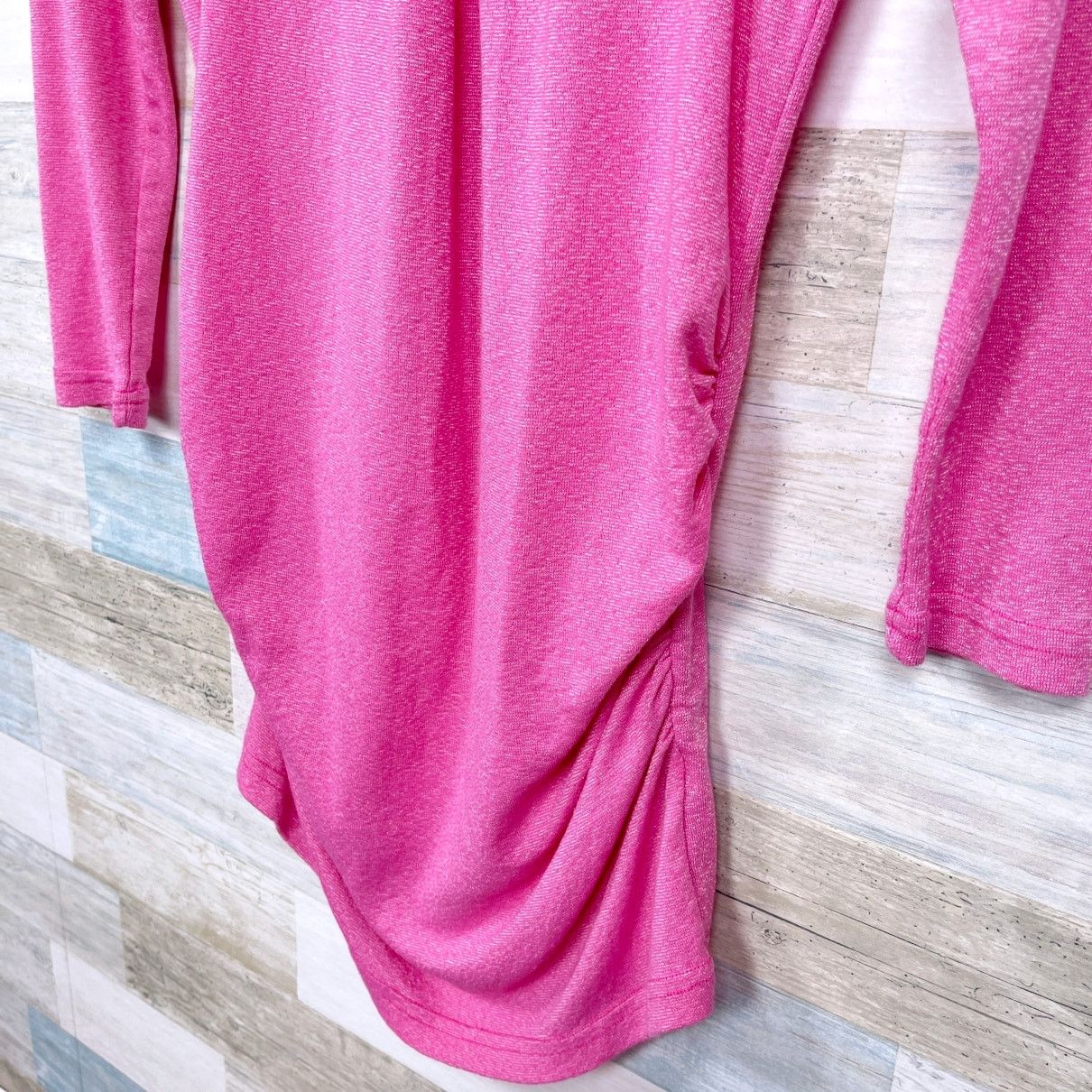 Michael Stars Michael Stars Metallic Shimmer Maternity Top Pink Long OS Size ONE SIZE - 3 Thumbnail