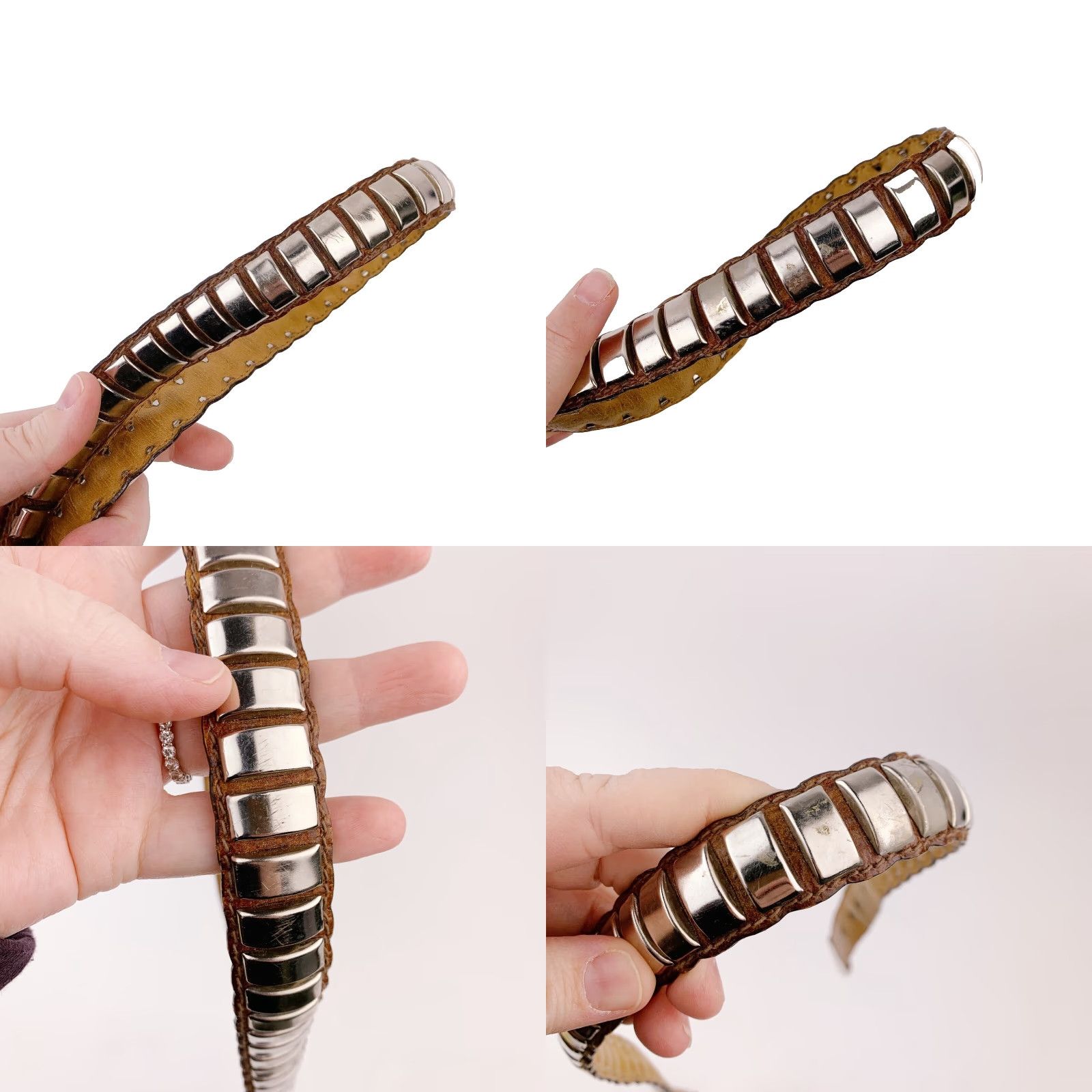 Vintage VINTAGE Hag's Belt Leather Studded Buckle 33.75" Long Brown Women S Belt Size ONE SIZE - 8 Thumbnail