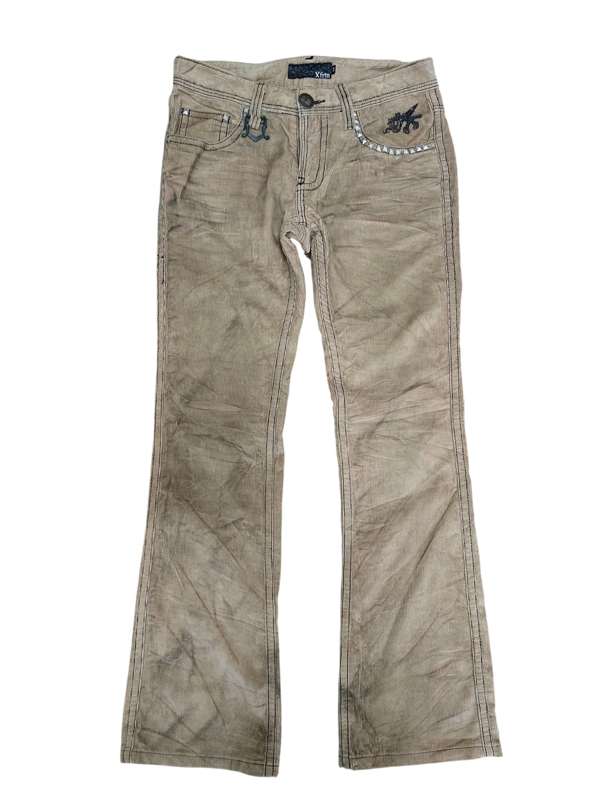 Tornado Mart Japanese Brand Xfrm Studded Corduroy Flare Denim Pants Size US 29 - 7 Thumbnail
