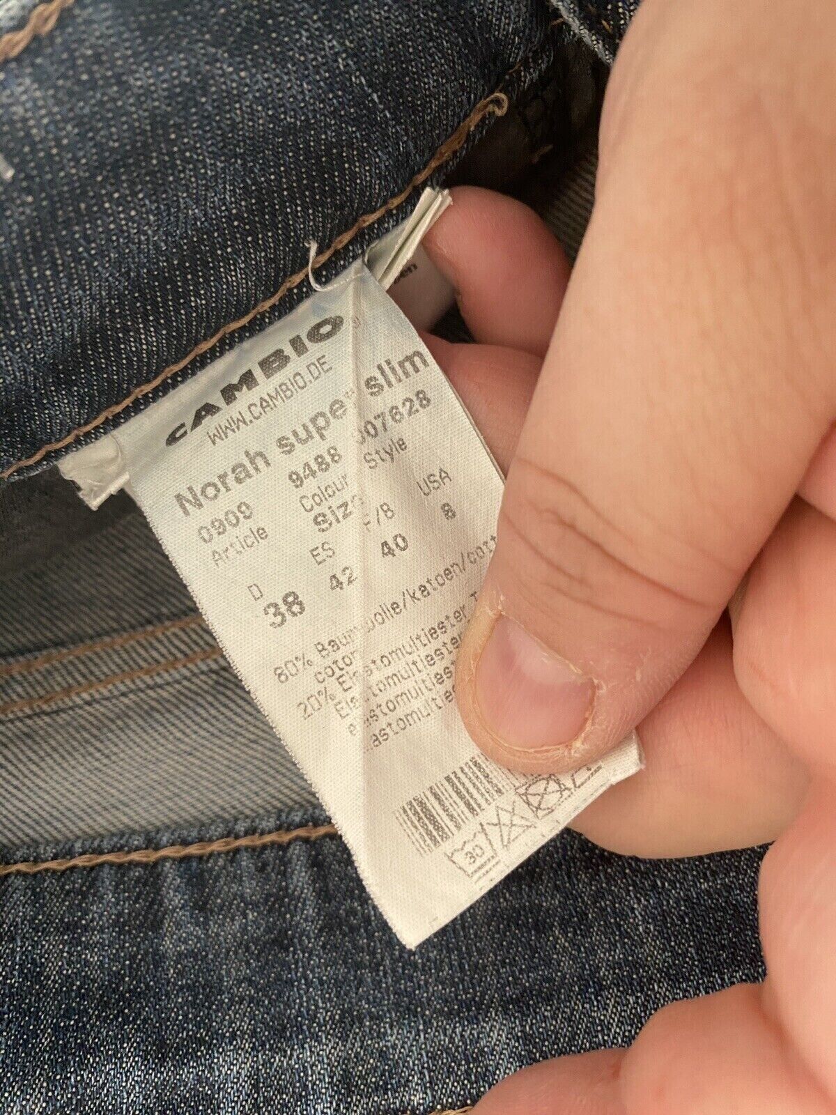 Other Cambio Norah jeans denim blue size 38 trousers sk2412 Size 28" / US 6 / IT 42 - 3 Thumbnail