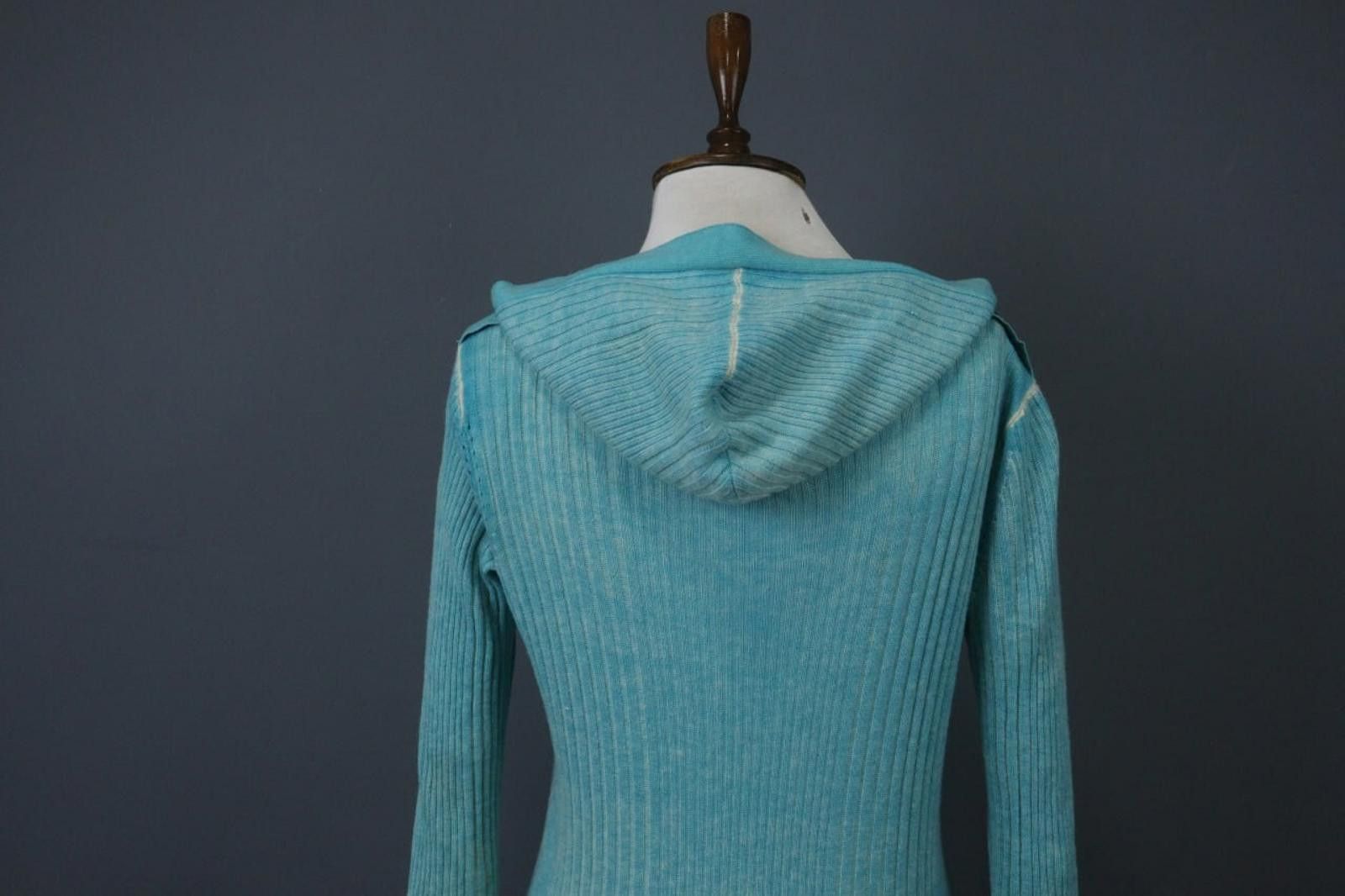 Juicy Couture Jeans Juicy Couture Blue Wool Knitted Hooded Cardigan Size S Size S / US 4 / IT 40 - 12 Thumbnail