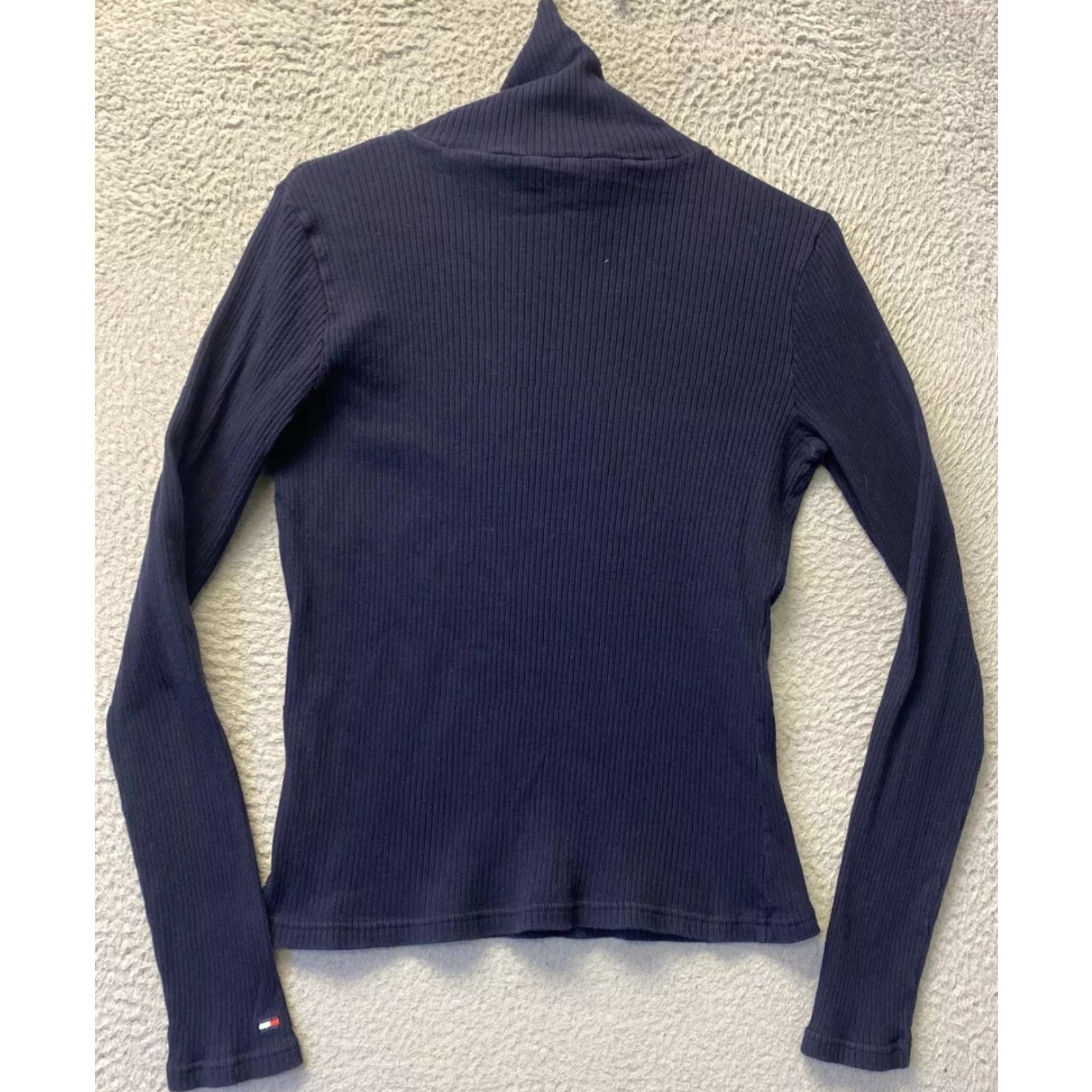 Tommy Hilfiger TOMMY HILFIGER High Neck Pullover Sweater Long Sleeve Adult Large Blue Womens Size L / US 10 / IT 46 - 7 Thumbnail