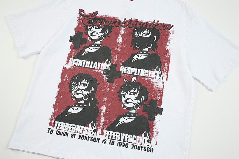 Japanese Brand Vintage Anime Character Print Washed & Distressed T-Shirt Size US M / EU 48-50 / 2 - 3 Thumbnail