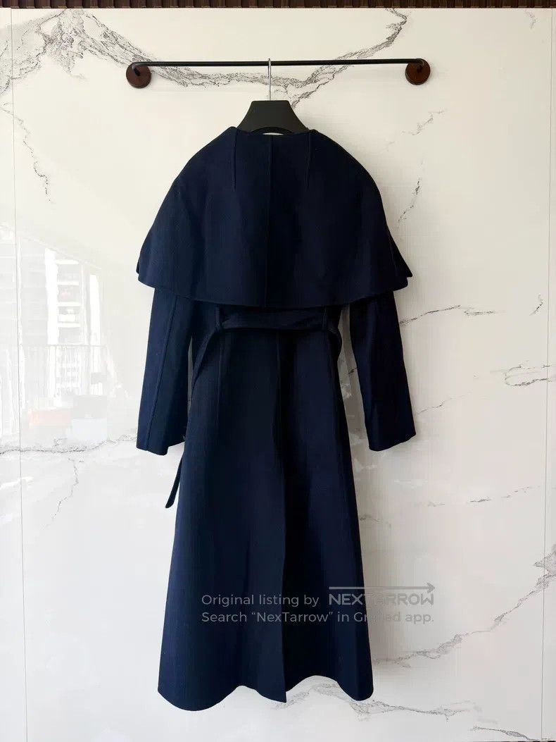 Dior Dior Navy Blue Long Coat Size XXS / US 00 / IT 34 - 3 Thumbnail