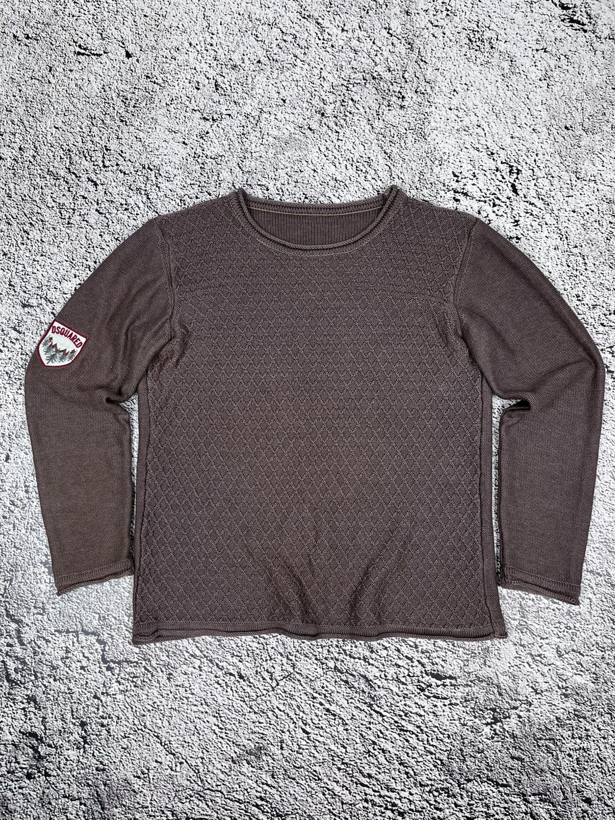 Dsquared2 Vintage Dsqured2 Brown Patch Logo Sweater Size US M / EU 48-50 / 2 - 1 Thumbnail