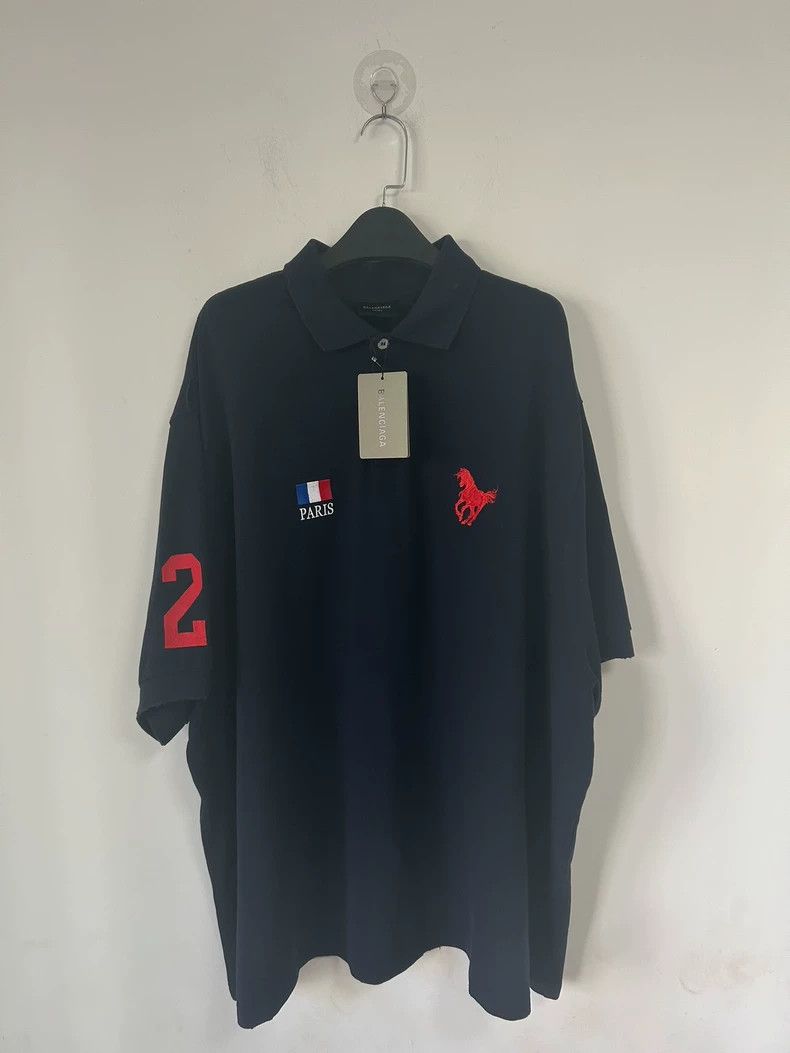 BALENCIAGA POLO PARIS HORSE POLO SHIRT