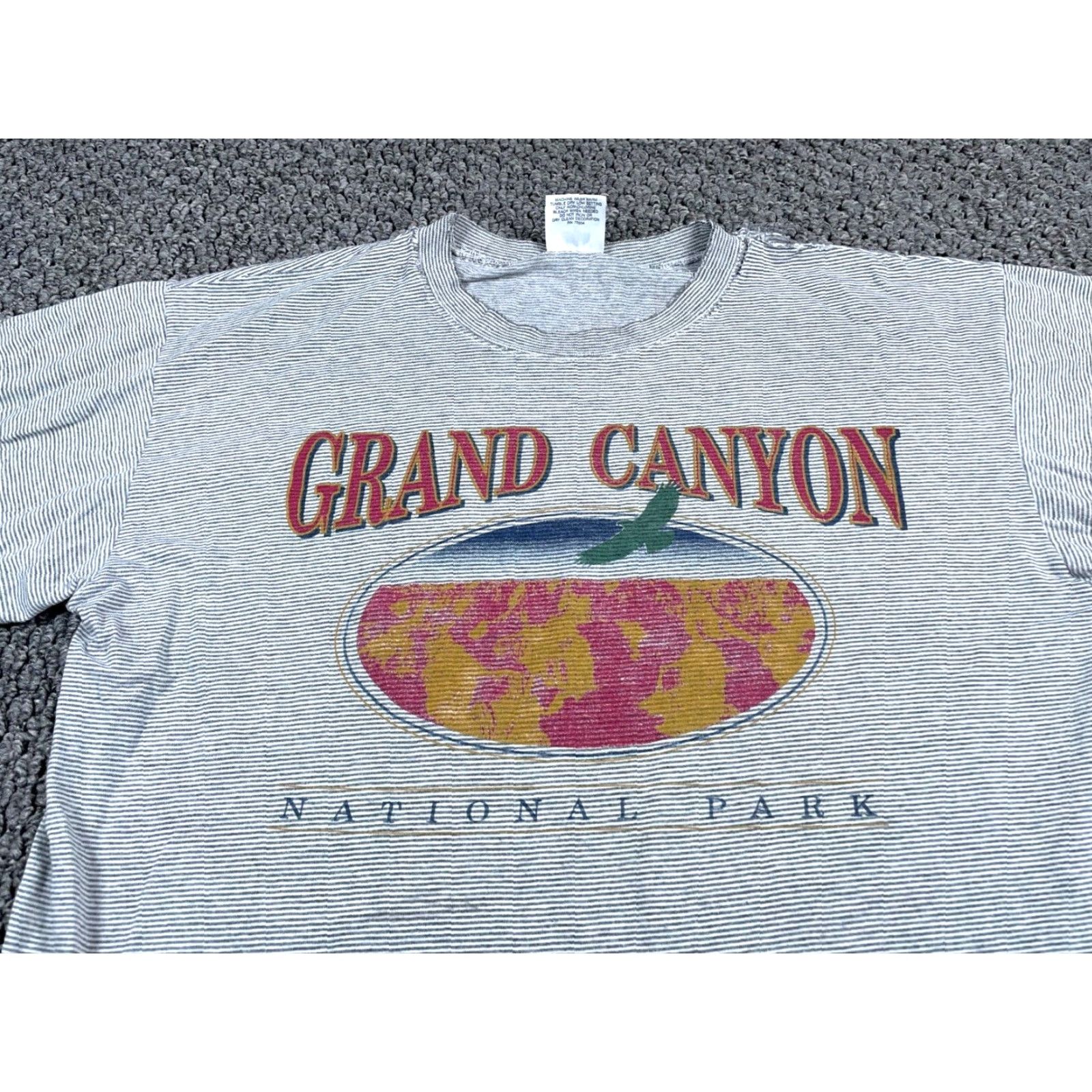 Vintage VINTAGE 1990s Grand Canyon National Park T-Shirt Men XL Gray Cotton Retro Nature City Graphic Size US XL / EU 56 / 4 - 6 Thumbnail