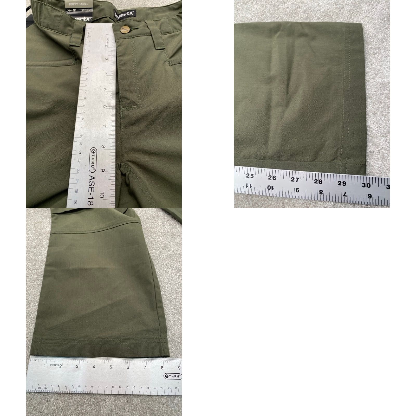 Olive NWT Vertx Women's 26x30 Fusion Lt Olive Tactical Cargo Pants Lightweight 4013 Size 26" / US 2 / IT 38 - 8 Thumbnail