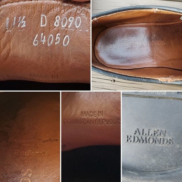 Allen Edmonds × Designer Allen Edmonds Badlands Black Leather Lace-up Oxford Comfort Size US 11.5 / EU 44-45 - 7 Thumbnail