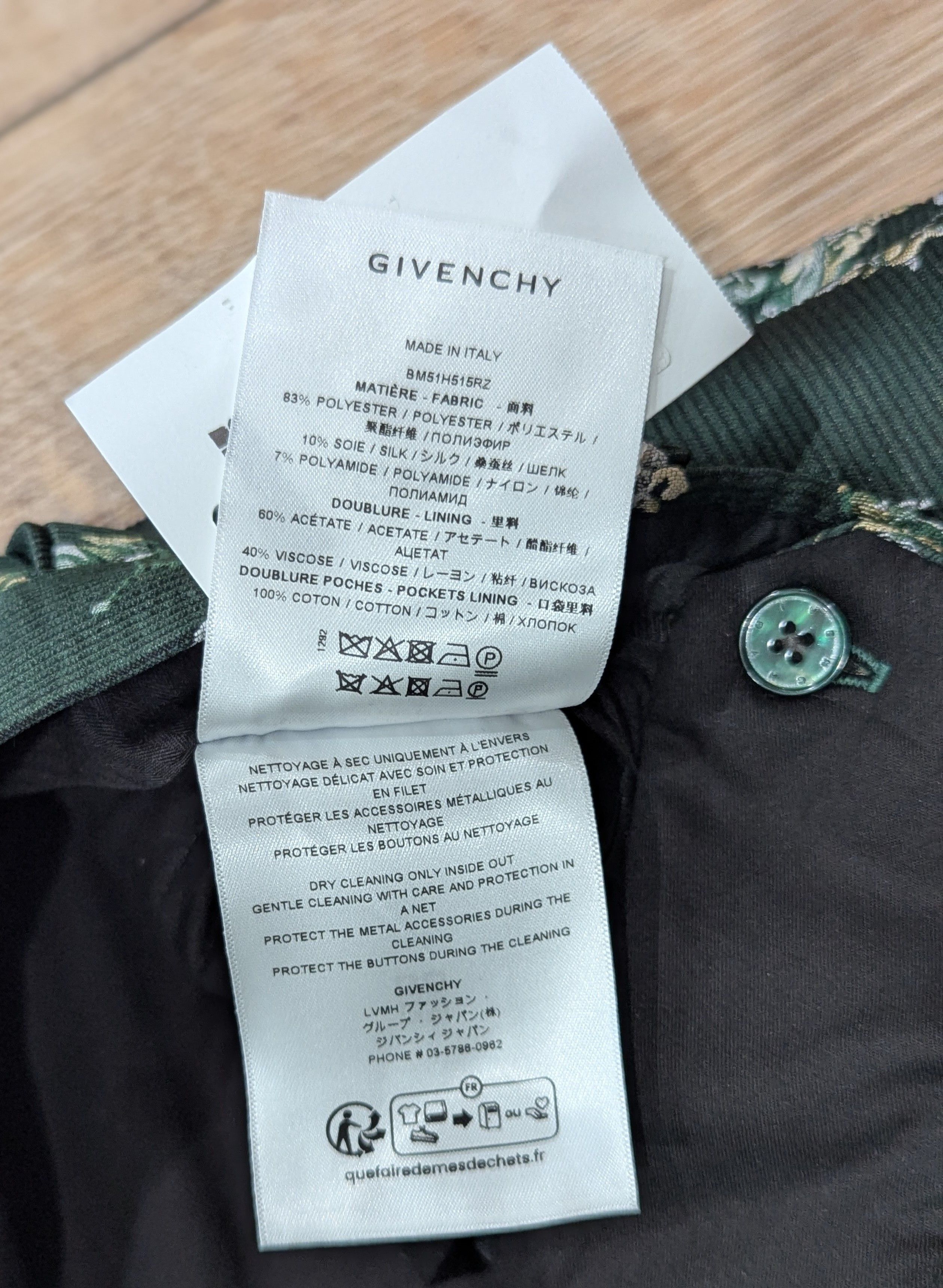 Givenchy GIVENCHY Jacquard Evening Trousers Pants Dark Green 50 US 34 Size US 34 / EU 50 - 8 Thumbnail