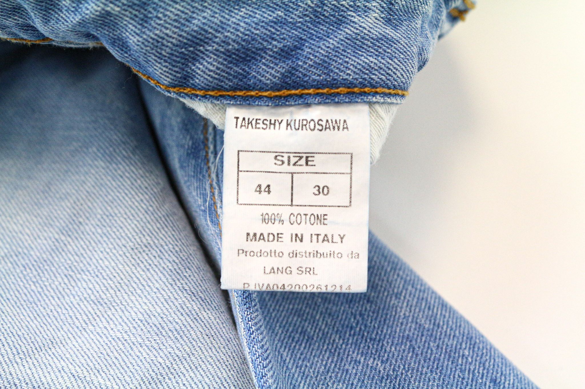 Takeshy Kurosawa W30 Slim Blue Cotton Painted Jeans 75788 Size US 30 / EU 46 - 5 Thumbnail