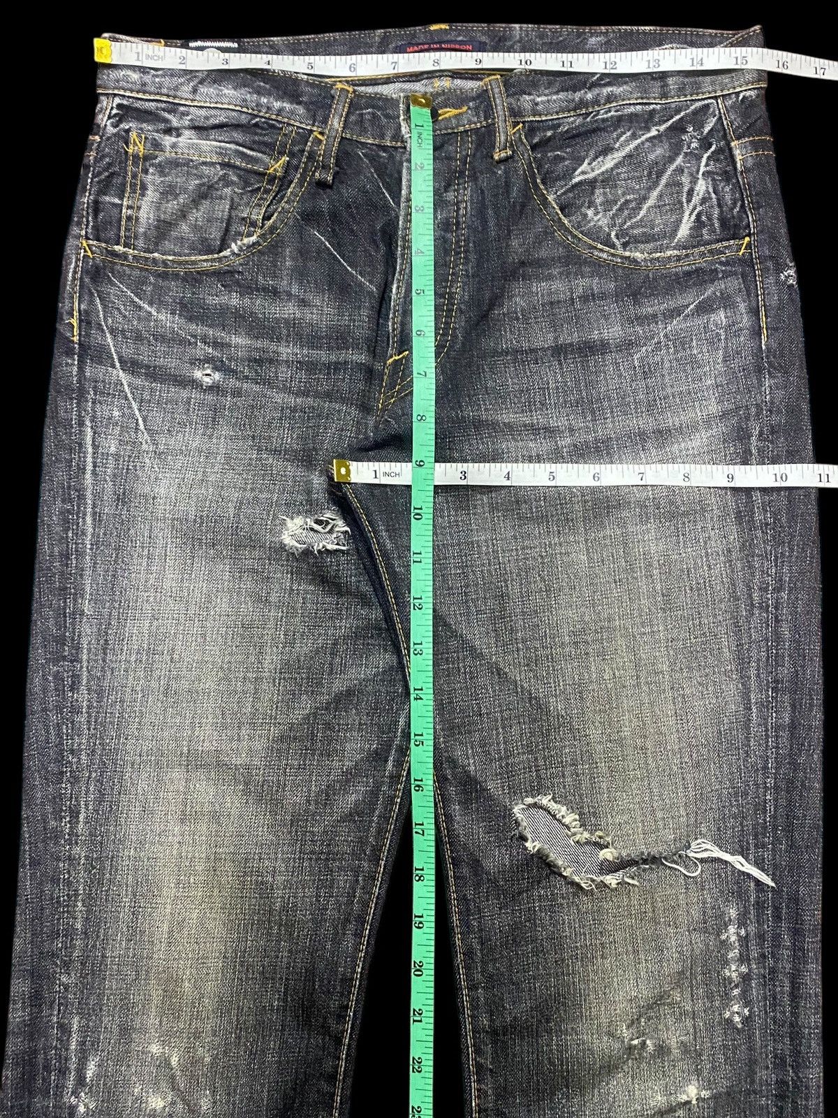If Six Was Nine Vintage Blueway Denim Tears Thunder Jeans Size US 31 - 19 Thumbnail