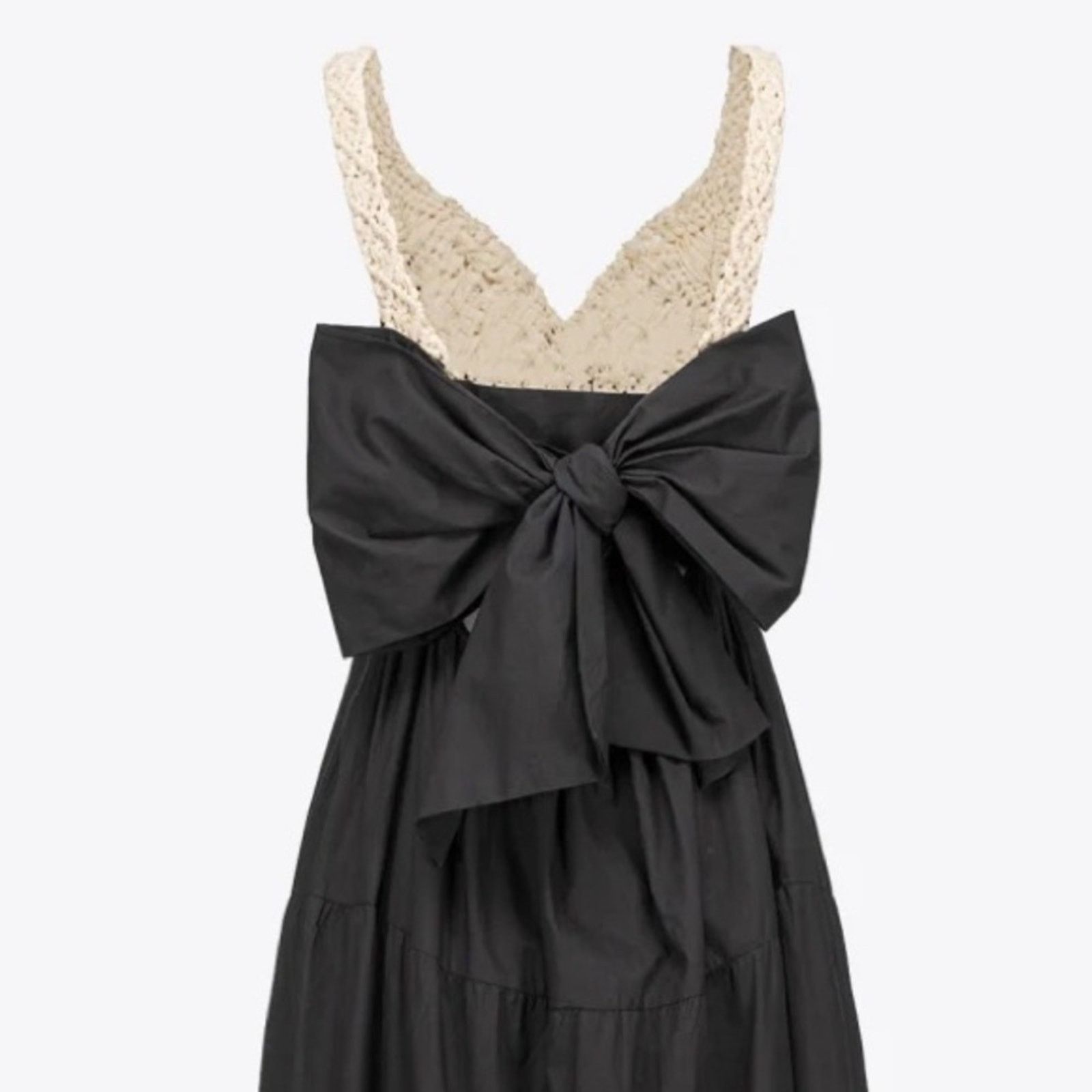 Pinko NWT Pinko Roncadello Long Maxi Dress V-Neck Crochet 40 S 4 Size S / US 4 / IT 40 - 5 Thumbnail
