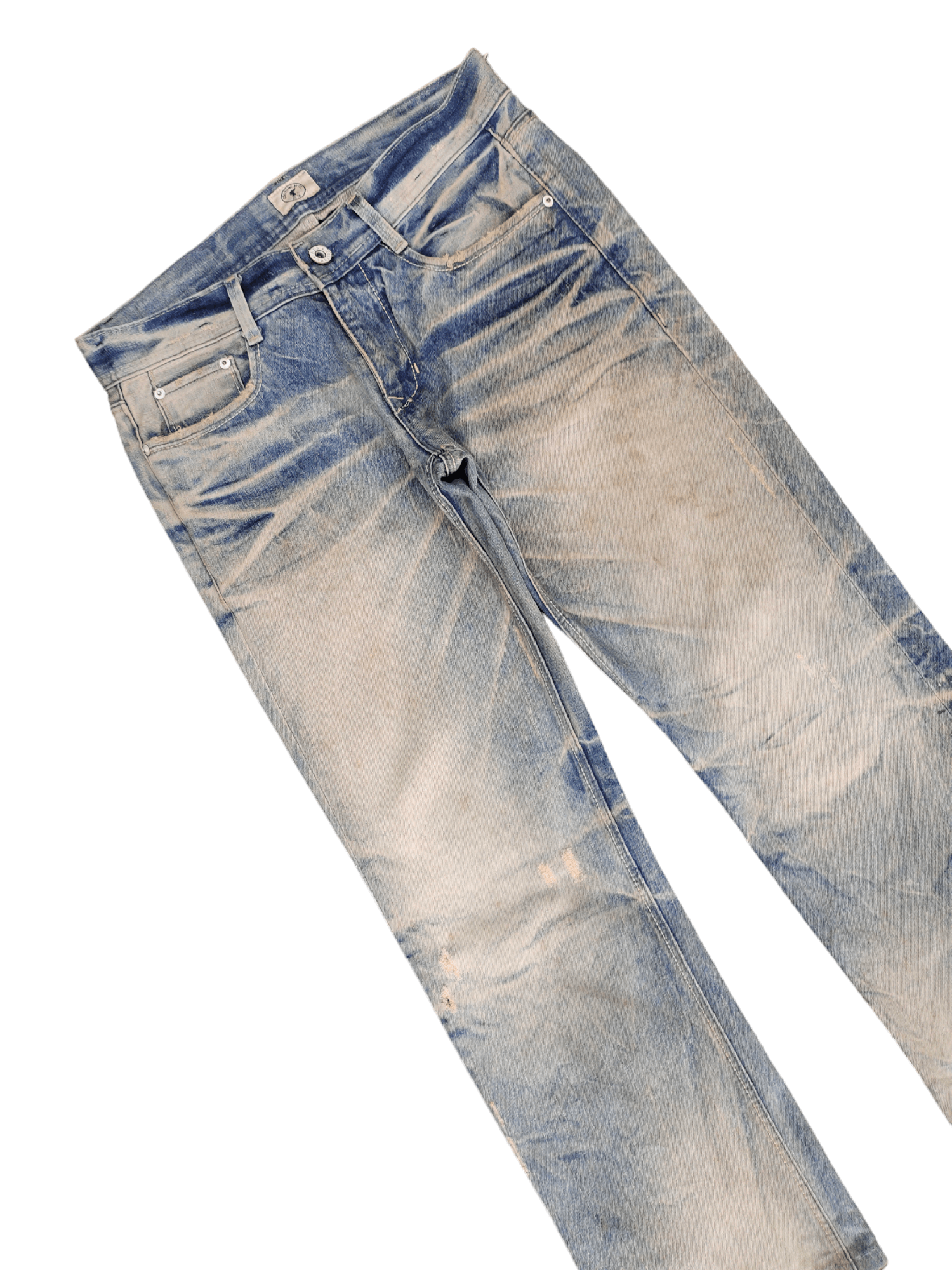 GOSTAR DE FUGA Japanese Brand A.V.H Custome Clawmark Distress Faded Jeans Size US 32 / EU 48 - 6 Thumbnail