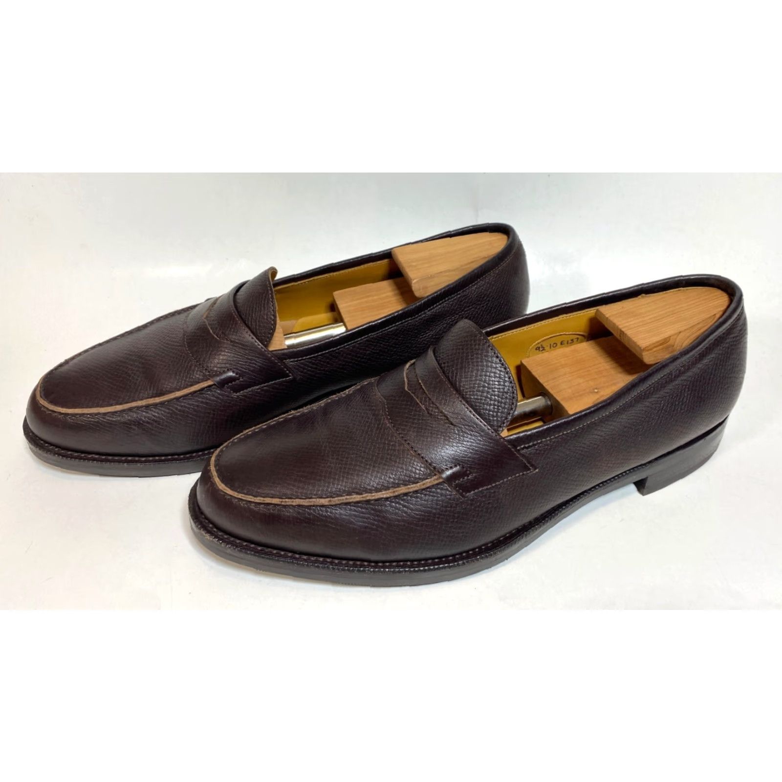 Edward Green Edward Green Duke Loafer Dress Shoe Men Dark Brown Utah 9.5-10 E 137 Leather Handmade Slip On Size US 10 / EU 43 - 6 Thumbnail