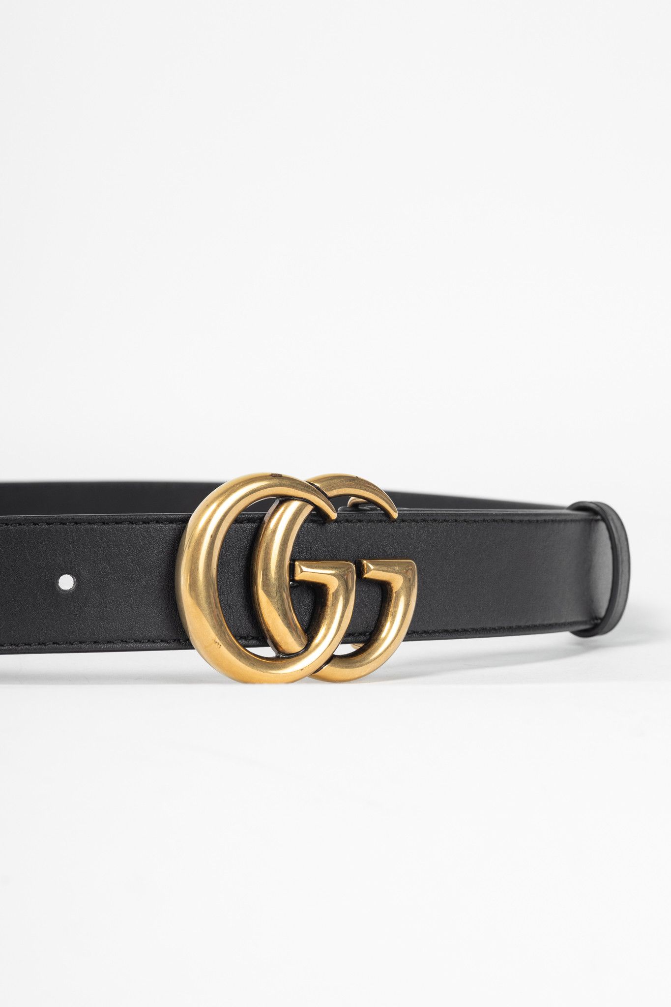 Gucci Gucci GG Marmont Black Leather Belt Size 34 - 3 Thumbnail