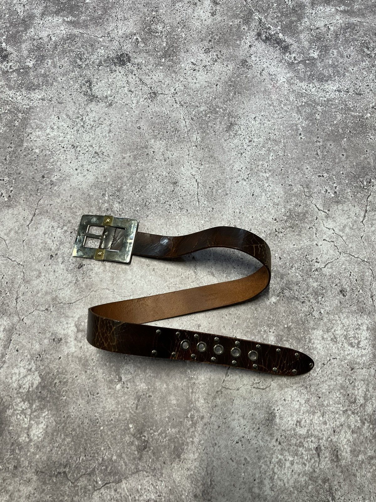 Dolce & Gabbana Vintage Dolce Gabbana Junya Watanabe Leather monogram belt Size ONE SIZE - 1 Thumbnail