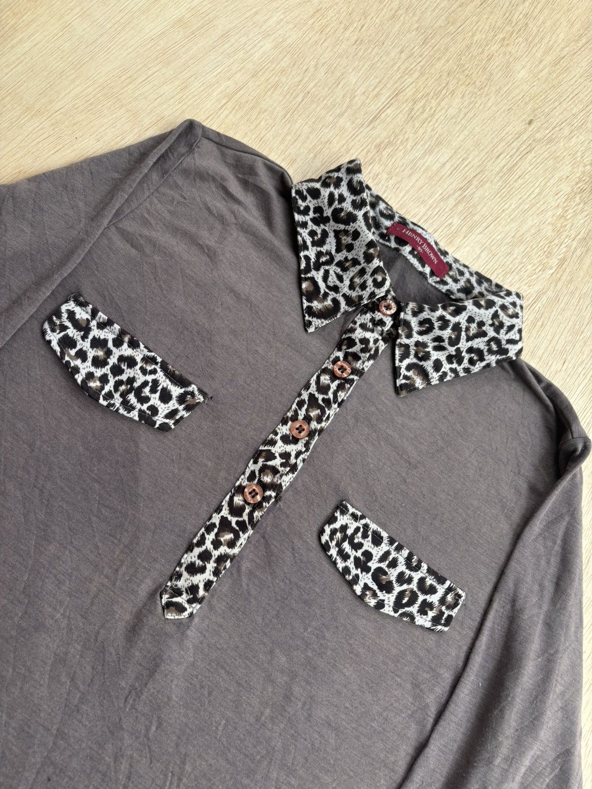 Hysteric Glamour × If Six Was Nine × Japanese Brand Y2k Leopard Henry Brown Ifsixwasnine Style Shirt Size US L / EU 52-54 / 3 - 3 Thumbnail